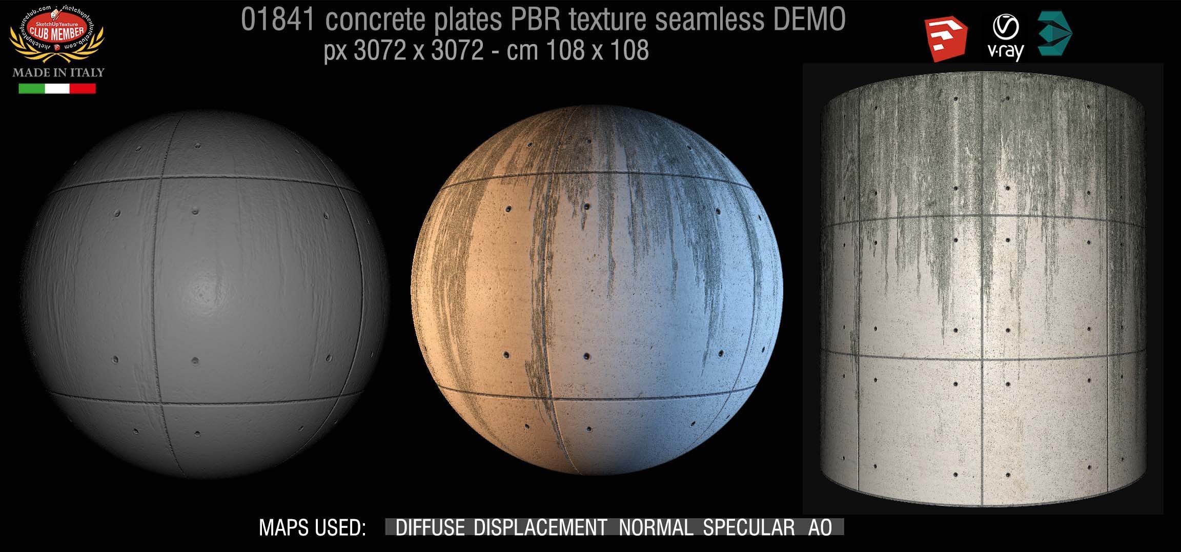 01841_Tadao Ando concrete plates PBR texture seamless DEMO