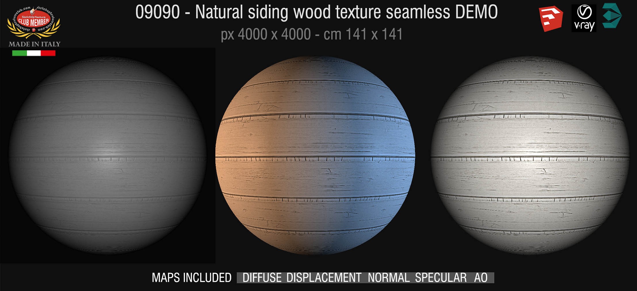 09090 HR Siding wood texture seamless + maps DEMO