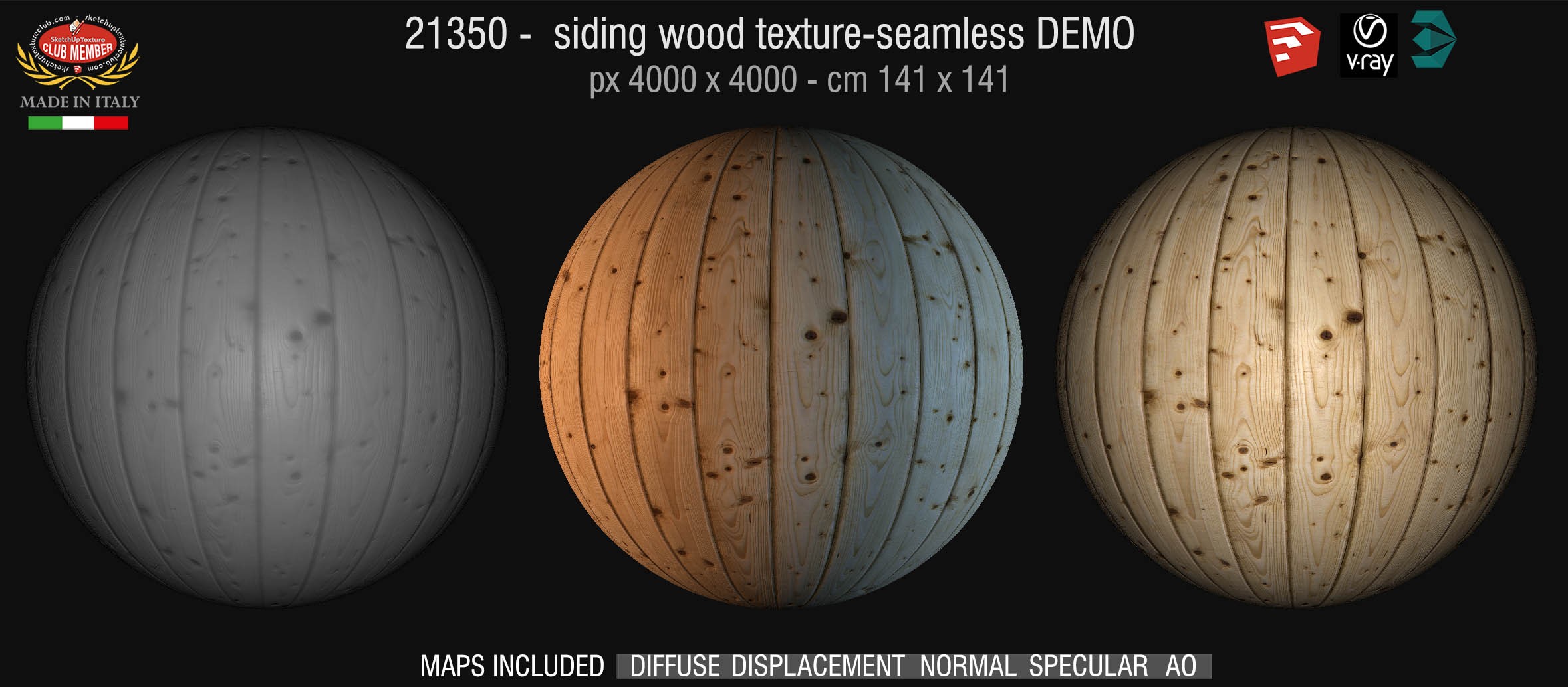 21350 HR siding wood texture + maps DEMO