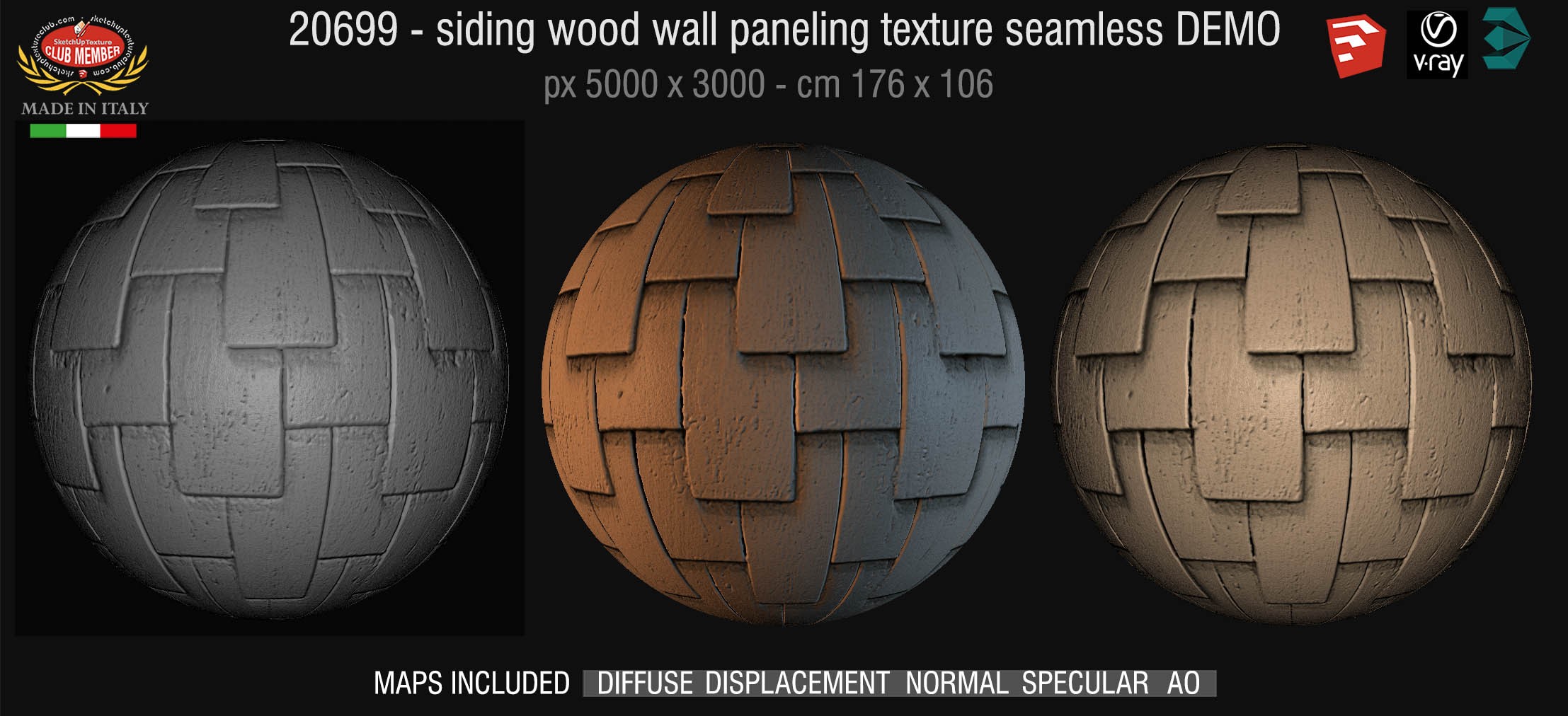 20699  Siding wood wall paneling texture DEMO