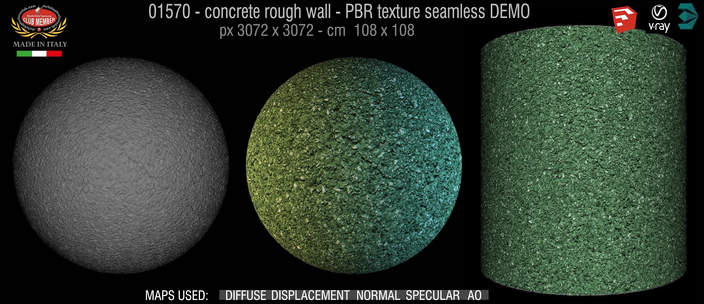 01570 concrete rough wall PBR texture seamless DEMO