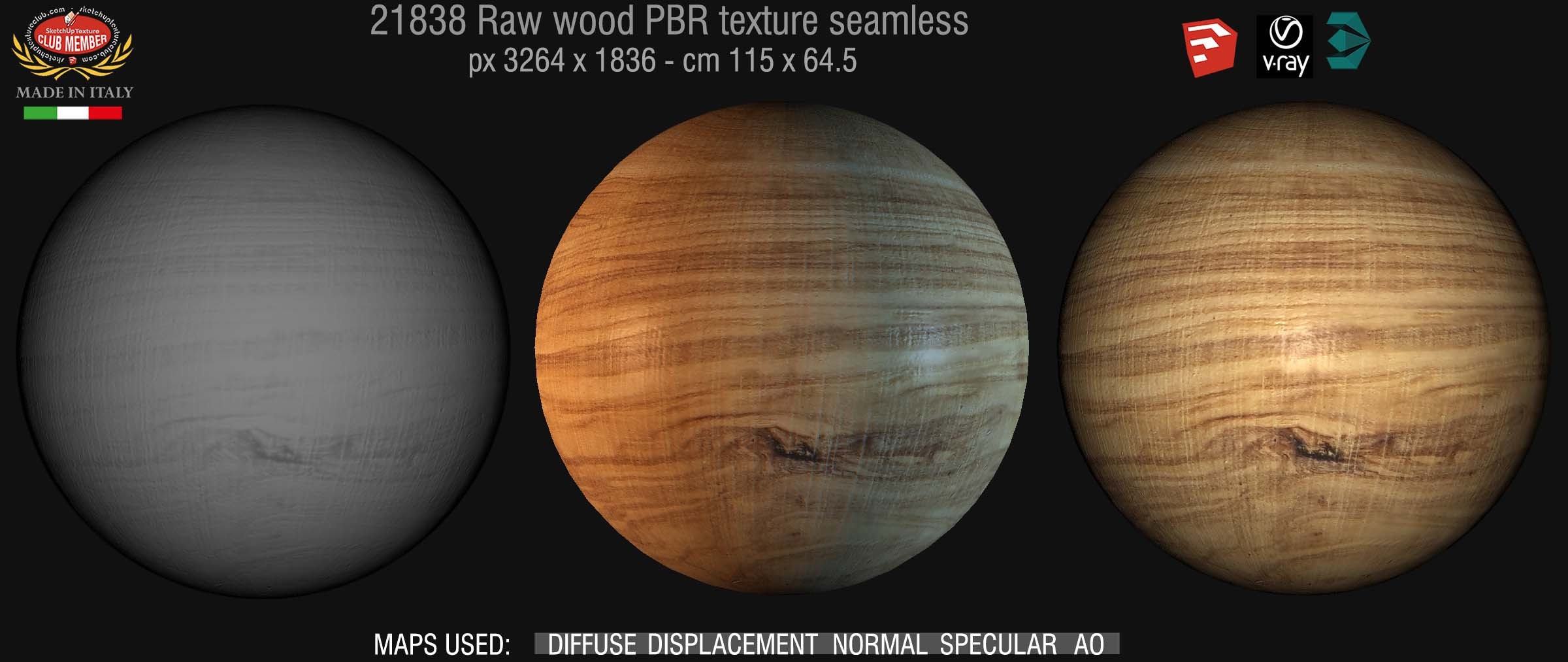 21838 Raw wood PBR texture seamless DEMO