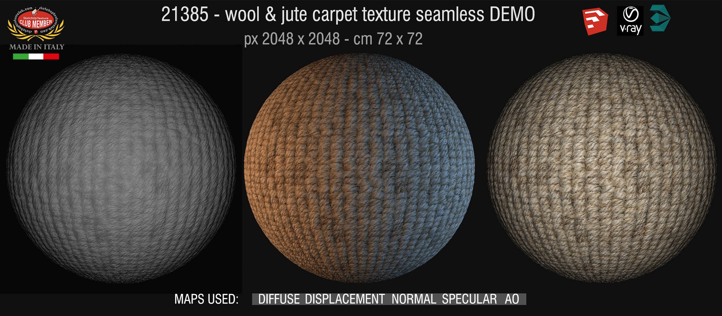 21385 wool & jute carpet texture-seamless + maps DEMO