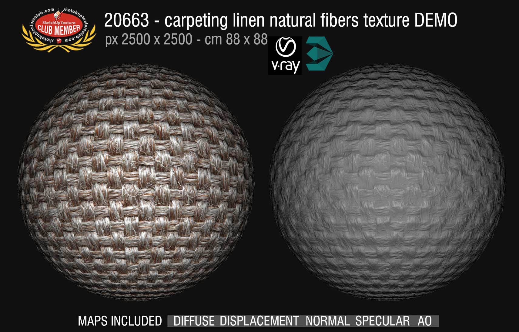 20663  Carpeting linen cropped natural fibers texture DEMO