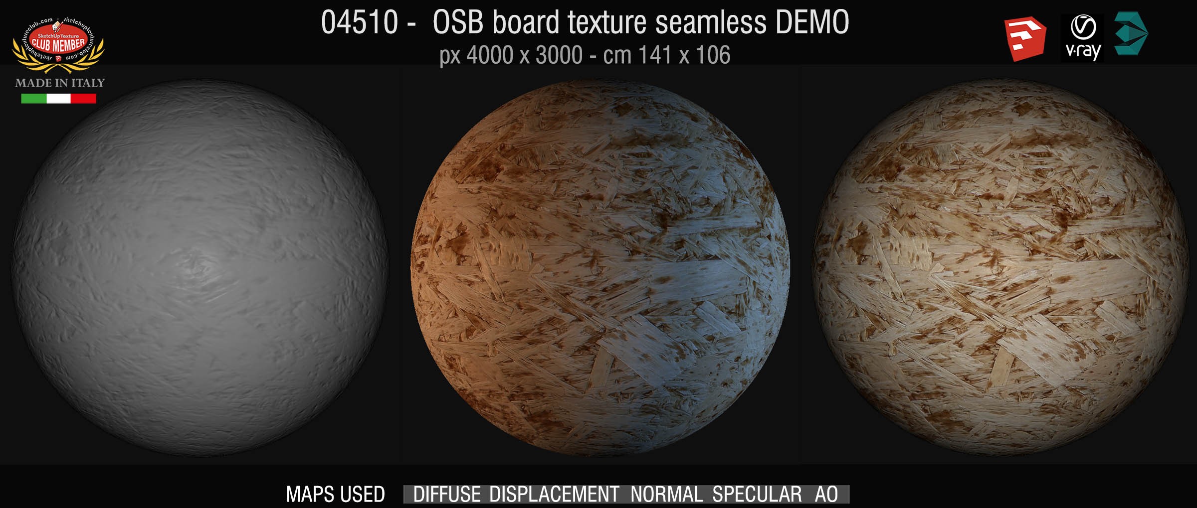 04510 OSB board texture seamless + maps DEMO