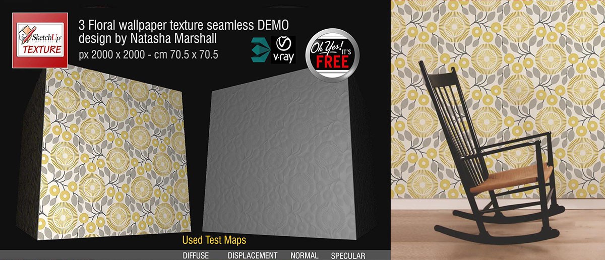 21436 Wallpaper PBR texture seamless DEMO