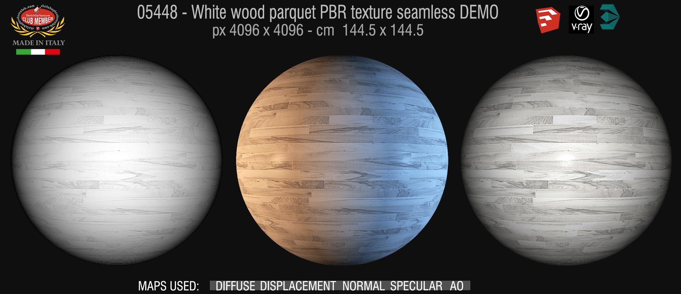 05448 white parquet PBR texture seamless DEMO