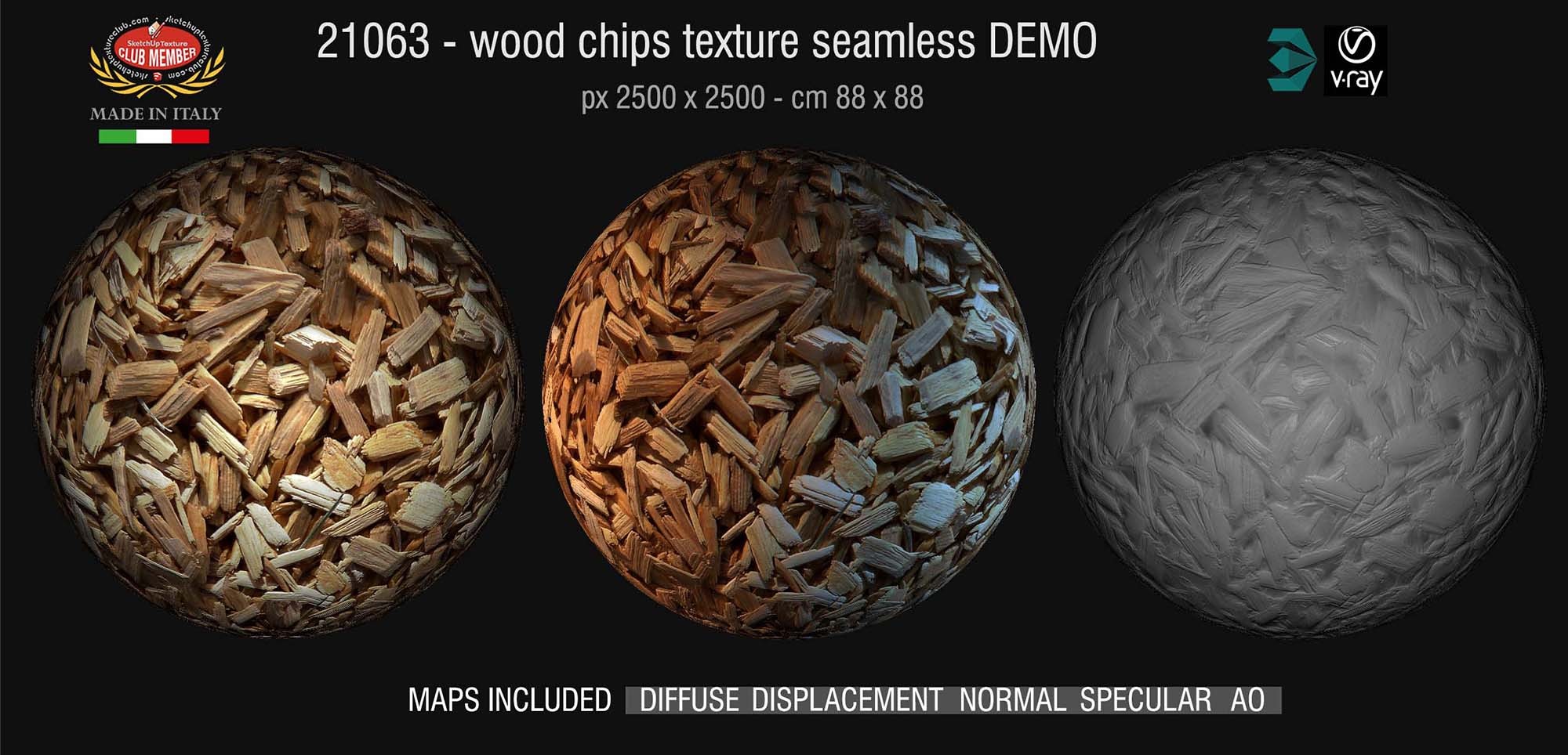 21063 Wood chips PBR texture seamless demo