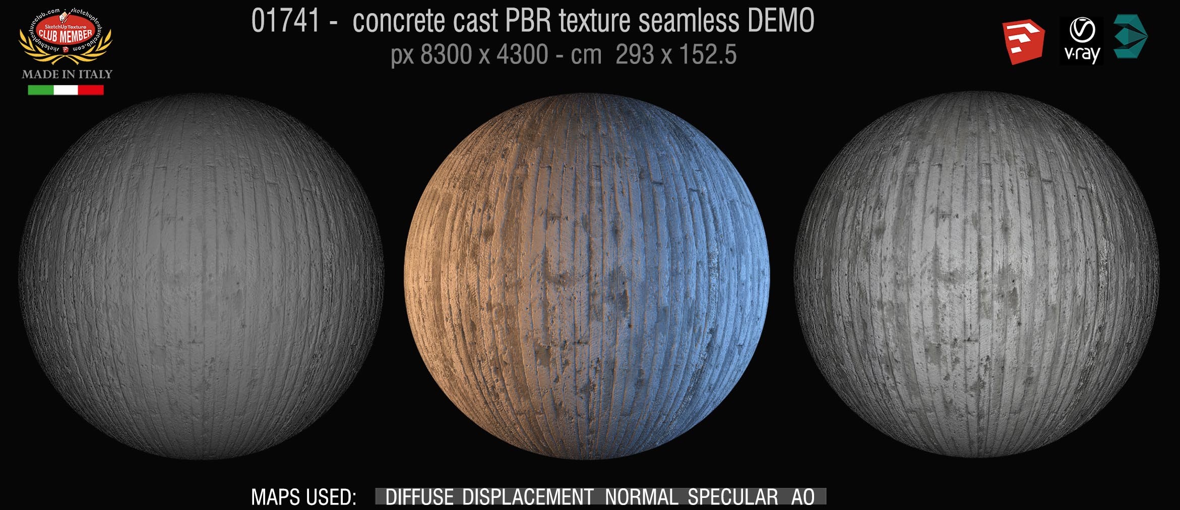 01741 concrete cast PBR texture seamless DEMO