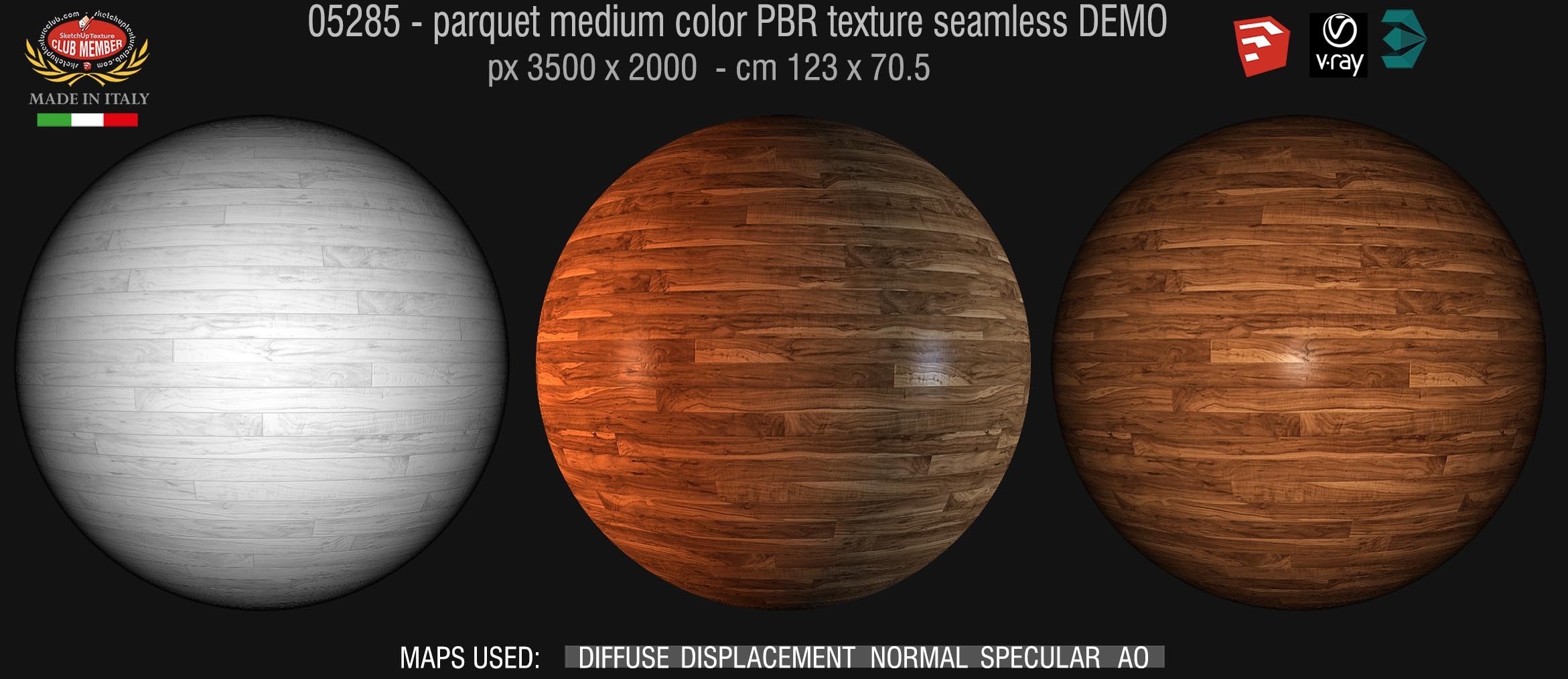 05285 parquet medium color PBR texture seamless DEMO