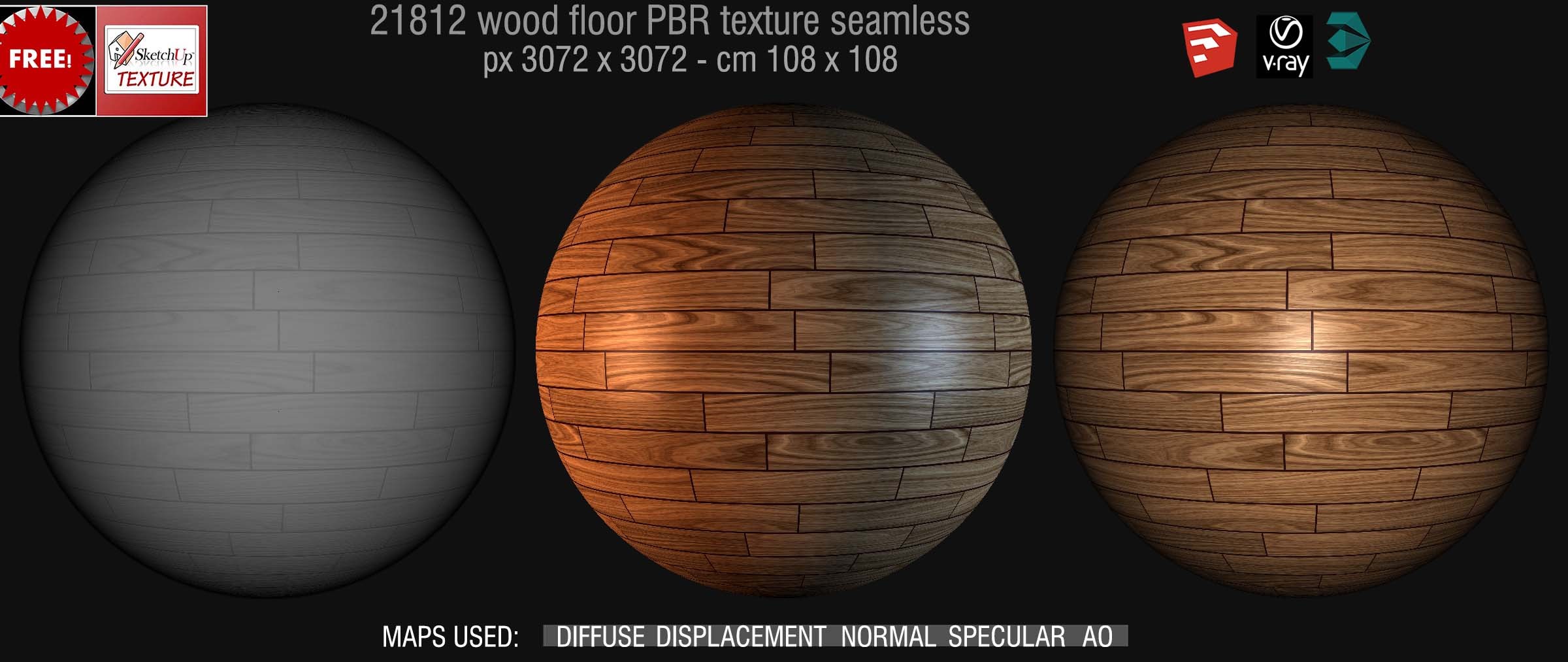 21812 Wood floor PBR texture seamless DEMO