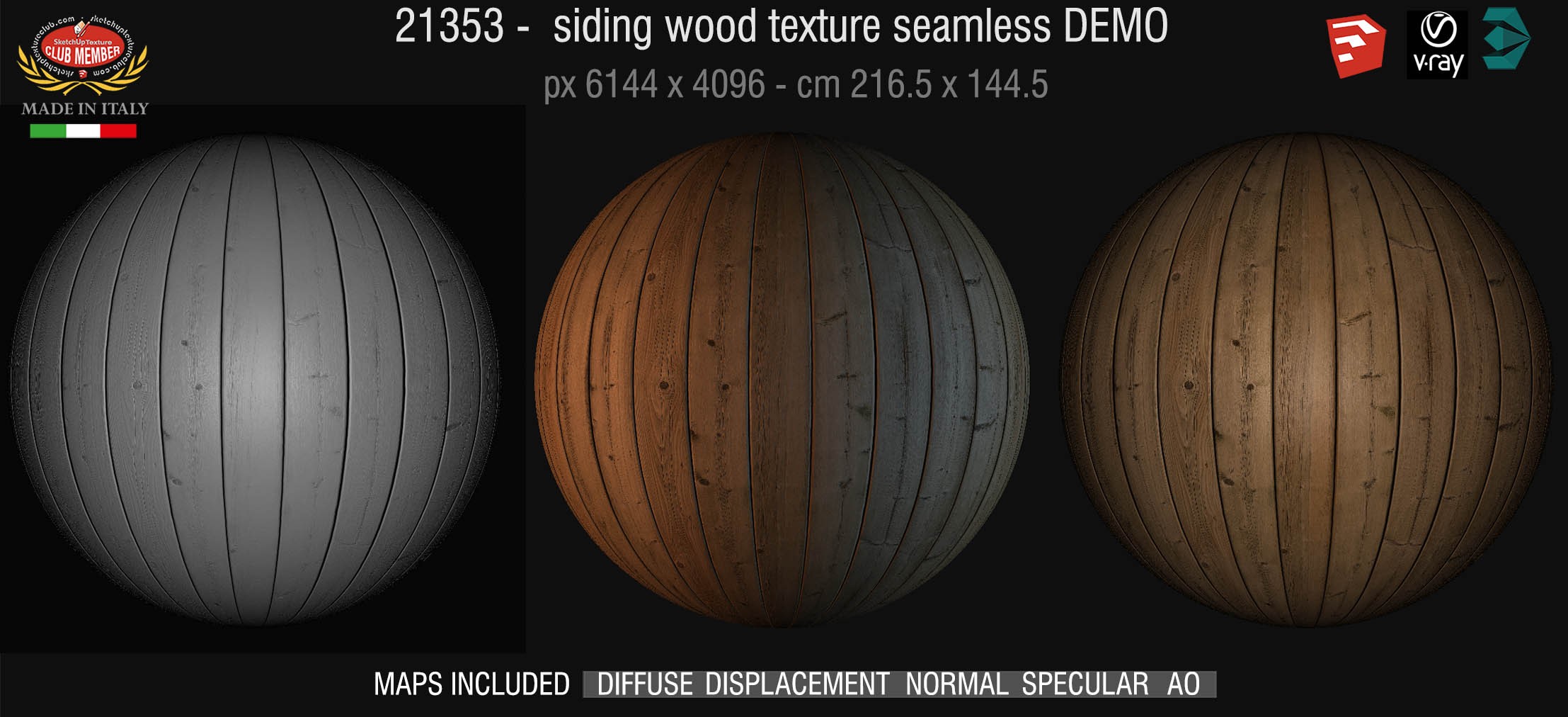 21353 HR siding wood texture + maps DEMO