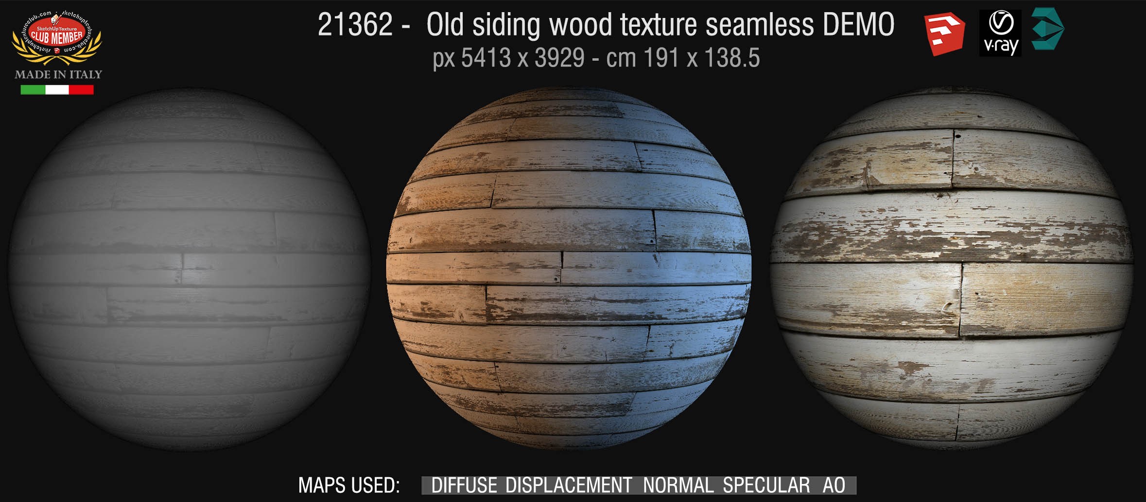 21362 HR Old Siding wood texture seamless + maps DEMO