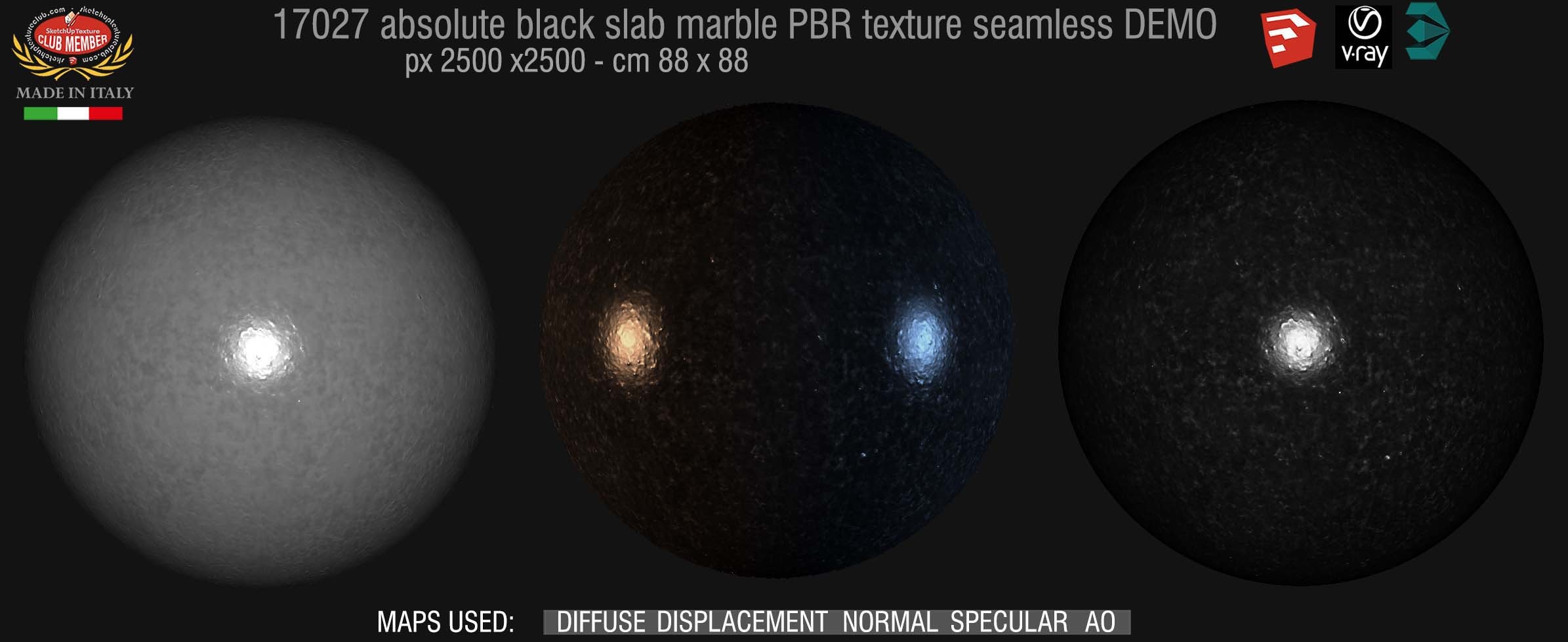 Absolute black slab marble texture seamless 17027