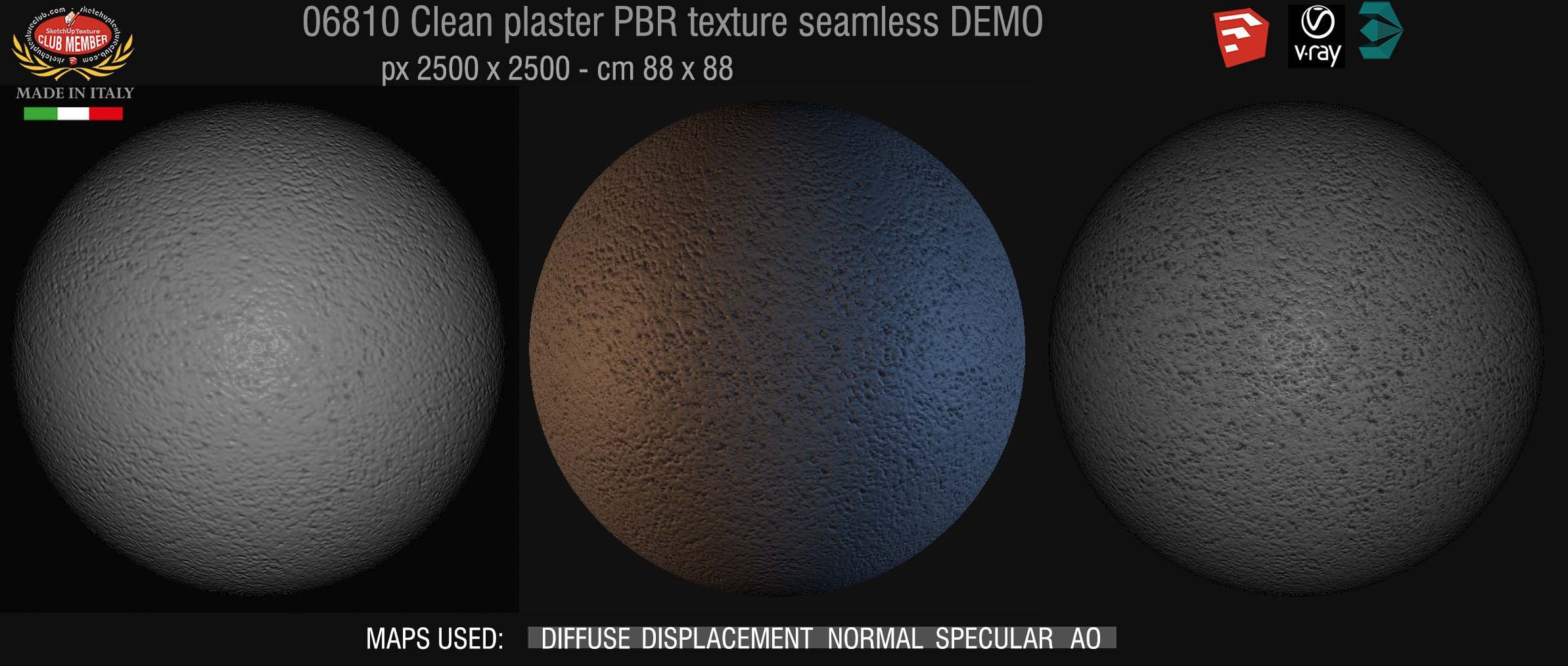 06810 clean plaster PBR texture seamless DEMO