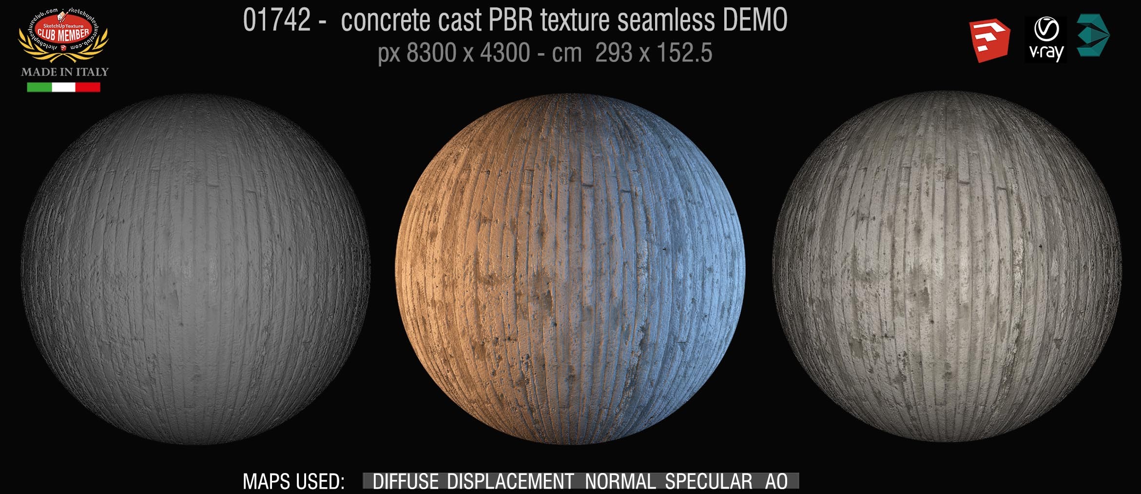 01742 concrete cast PBR texture seamless DEMO