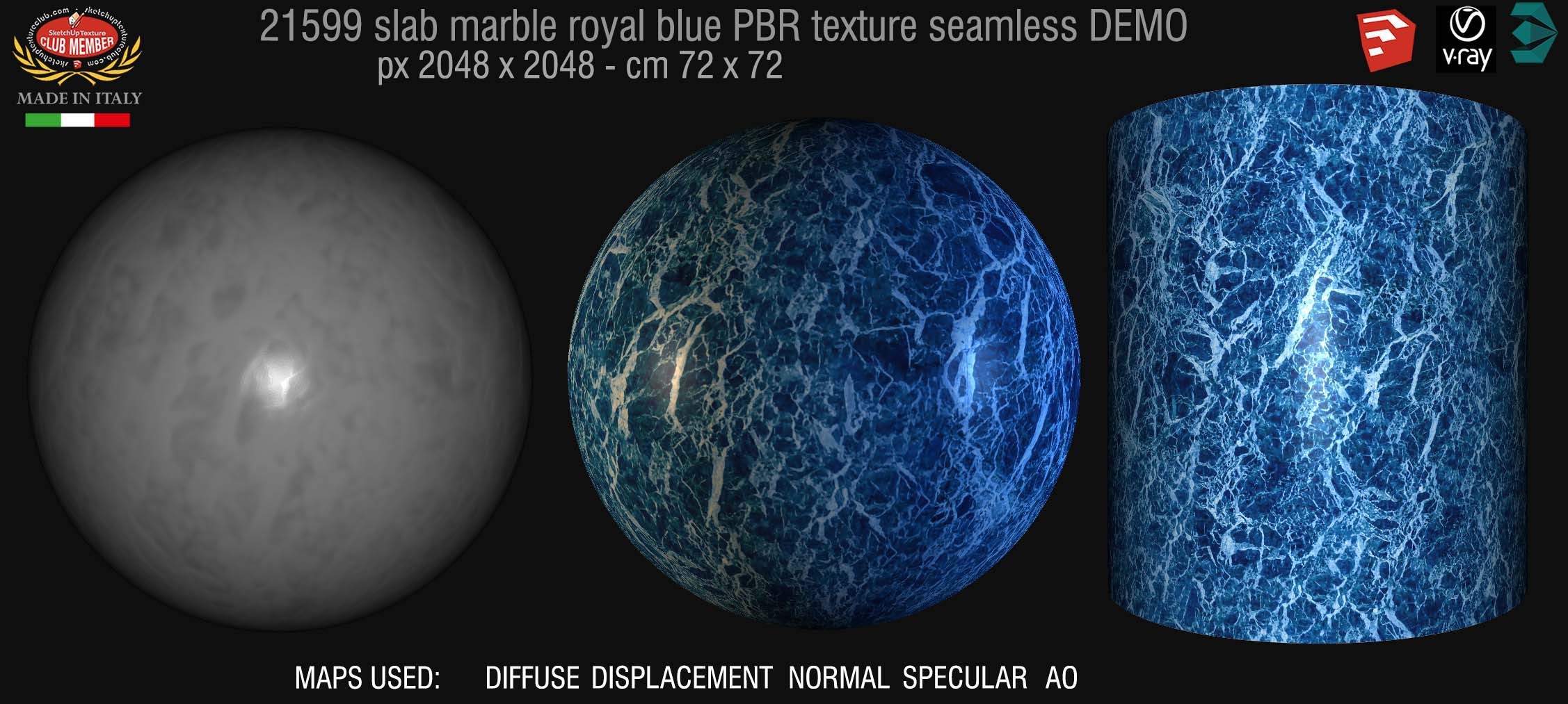 21599 slab marble royal blue PBR texture seamless DEMO
