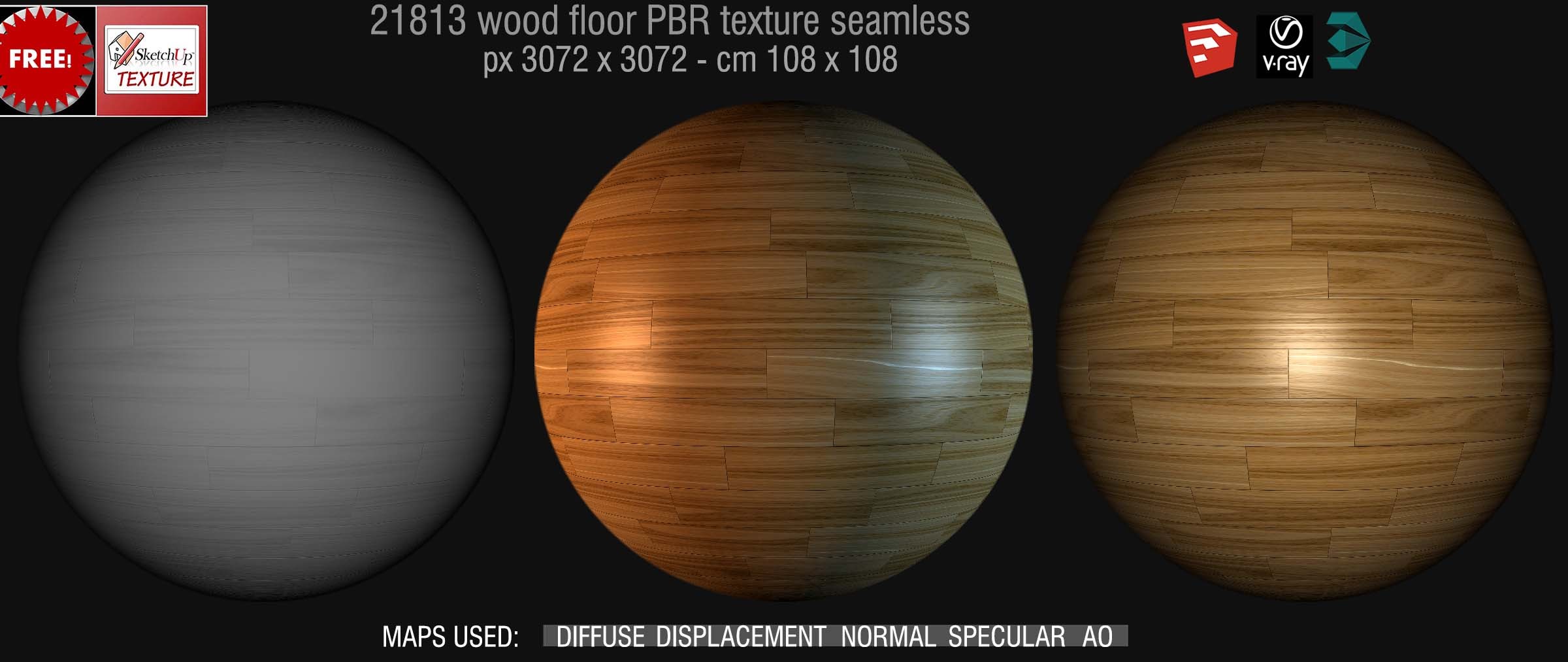 21813 Wood floor PBR texture seamless DEMO
