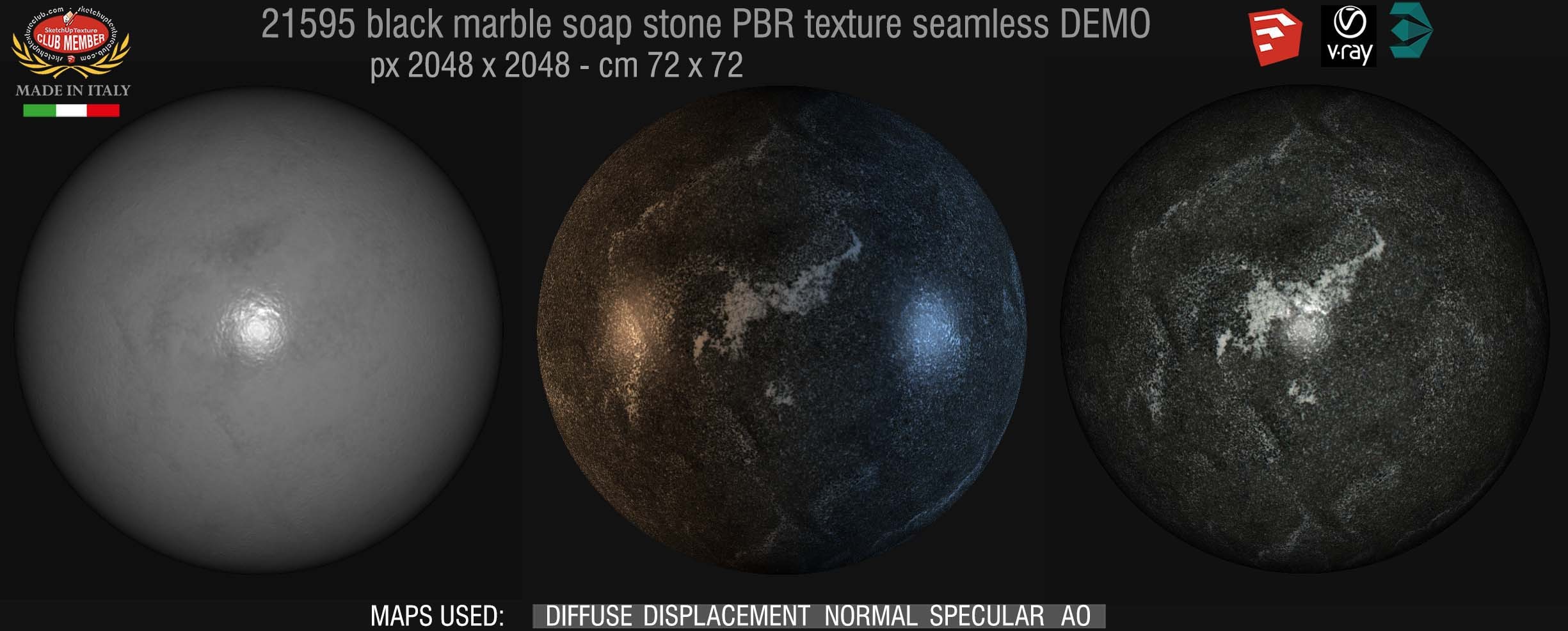 21595 black marble soap stone PBR texture seamless DEMO