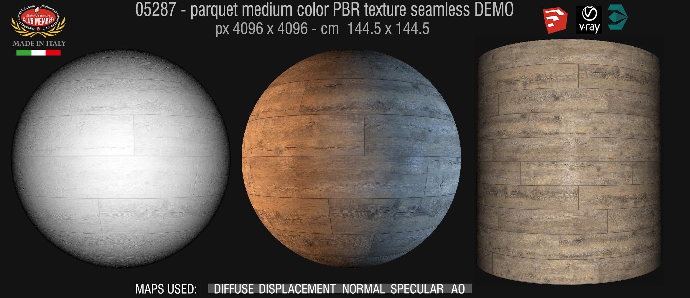 05287 parquet medium color PBR texture seamless DEMO