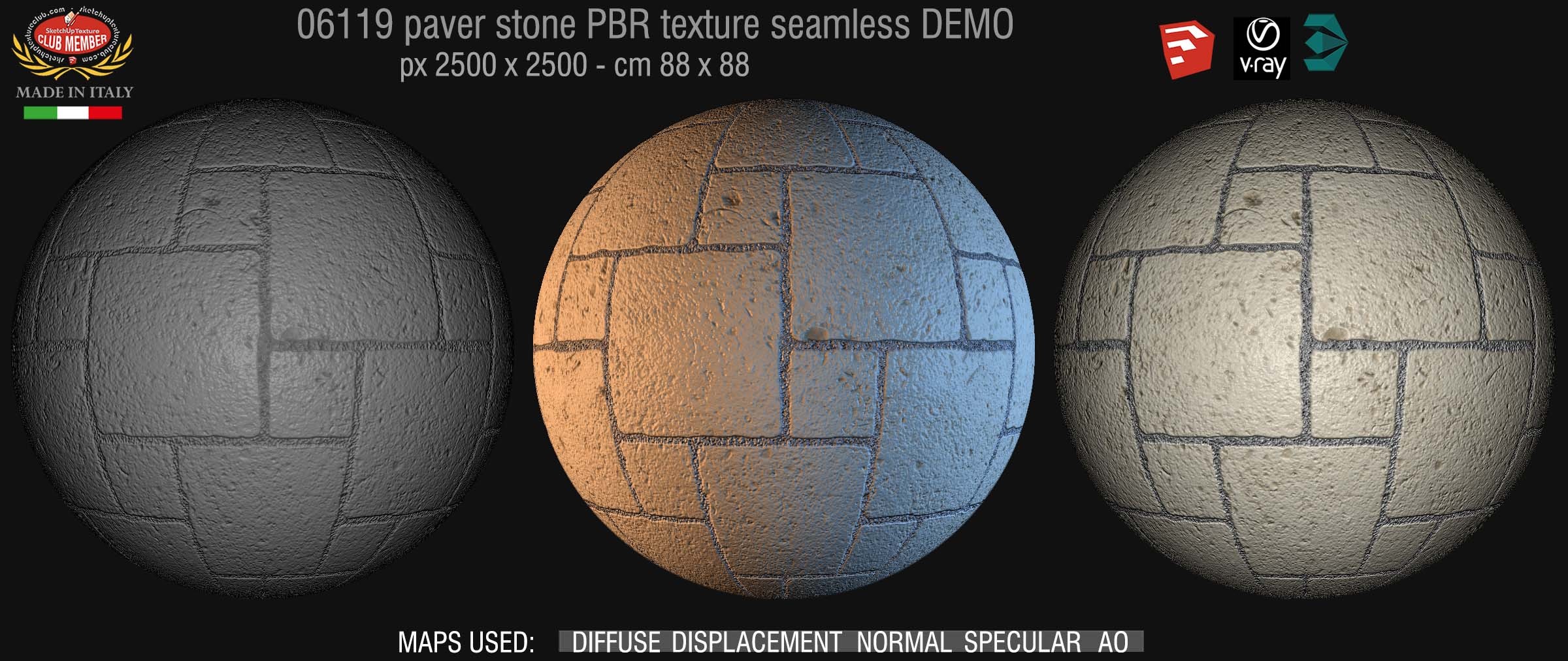 06119 paver stone PBR texture seamless DEMO