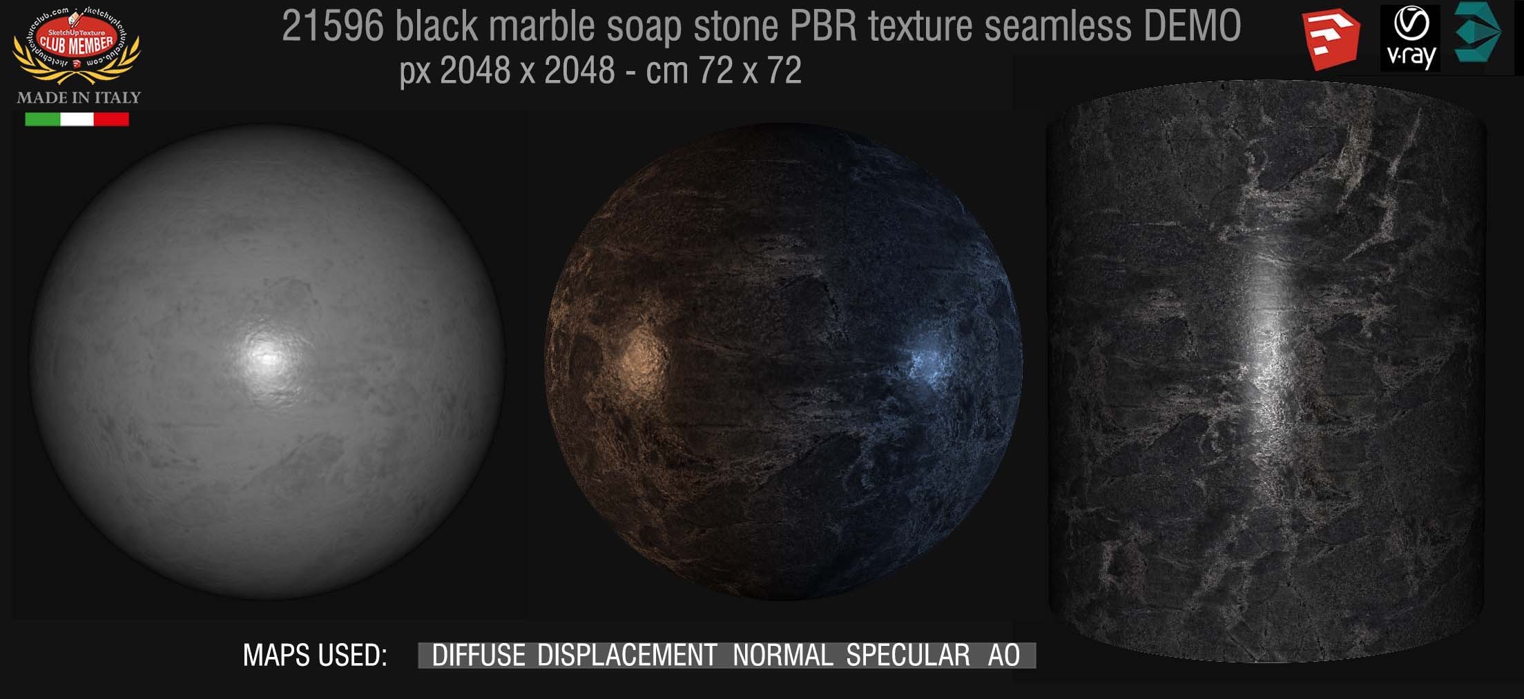 21596 black marble soap stone PBR texture seamless DEMO