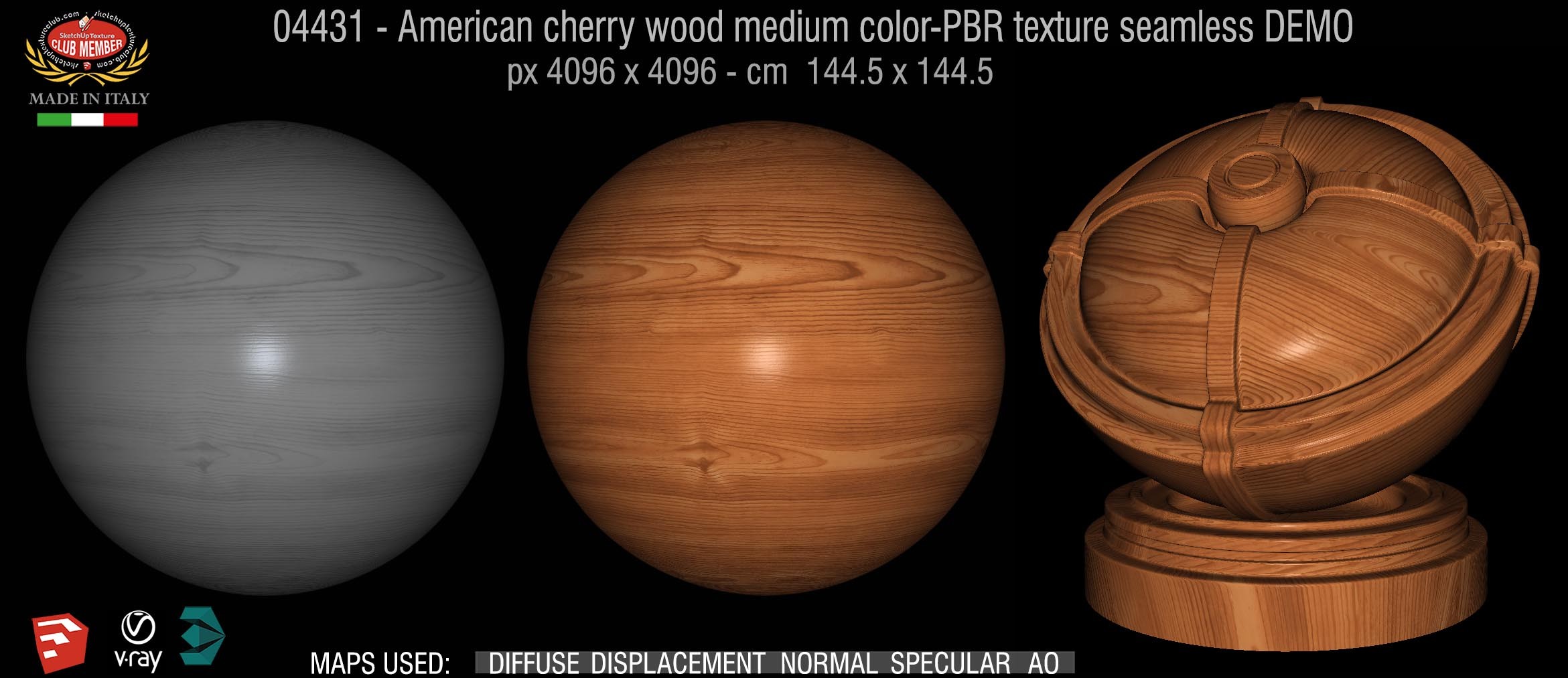 04431 American cherry wood medium color-PBR texture seamless DEMO