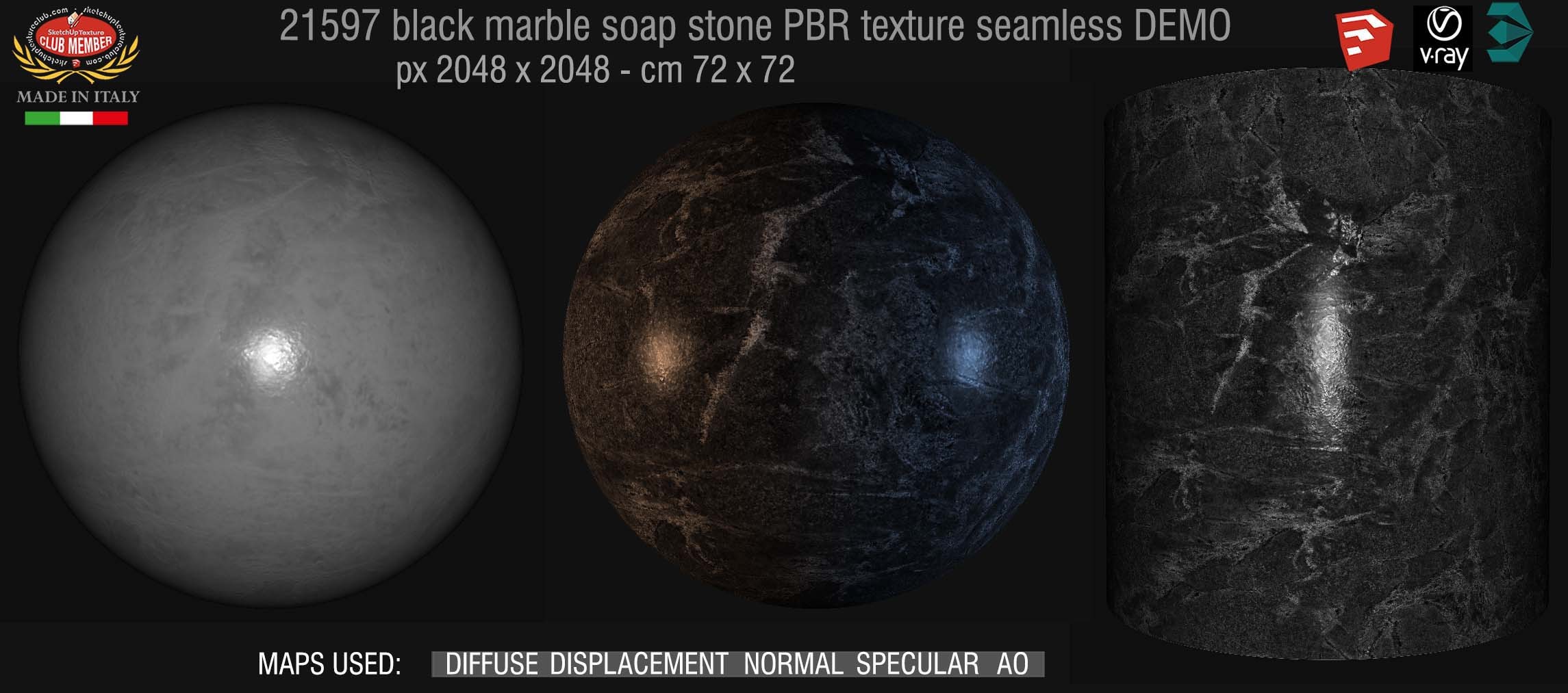 21597 black marble soap stone PBR texture seamless DEMO