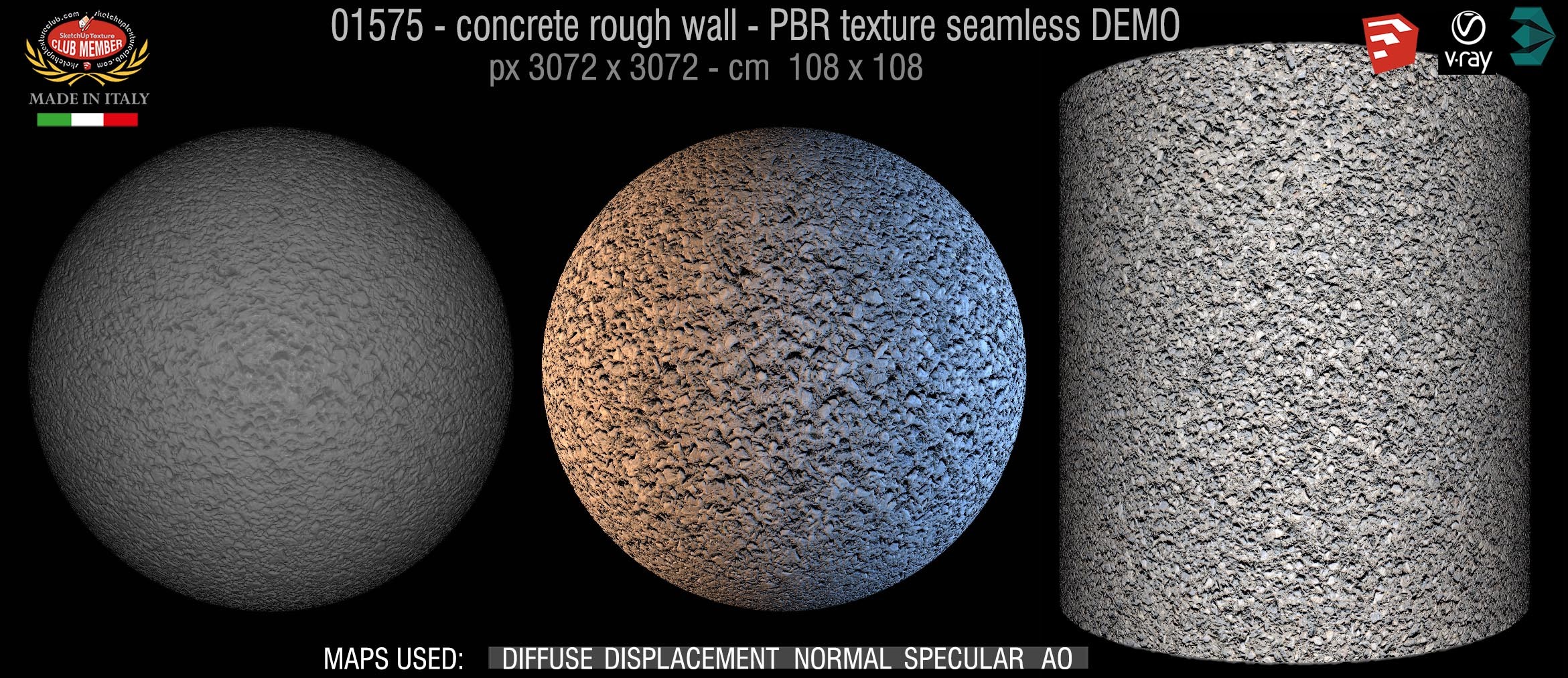 01575 concrete rough wall PBR texture seamless DEMO