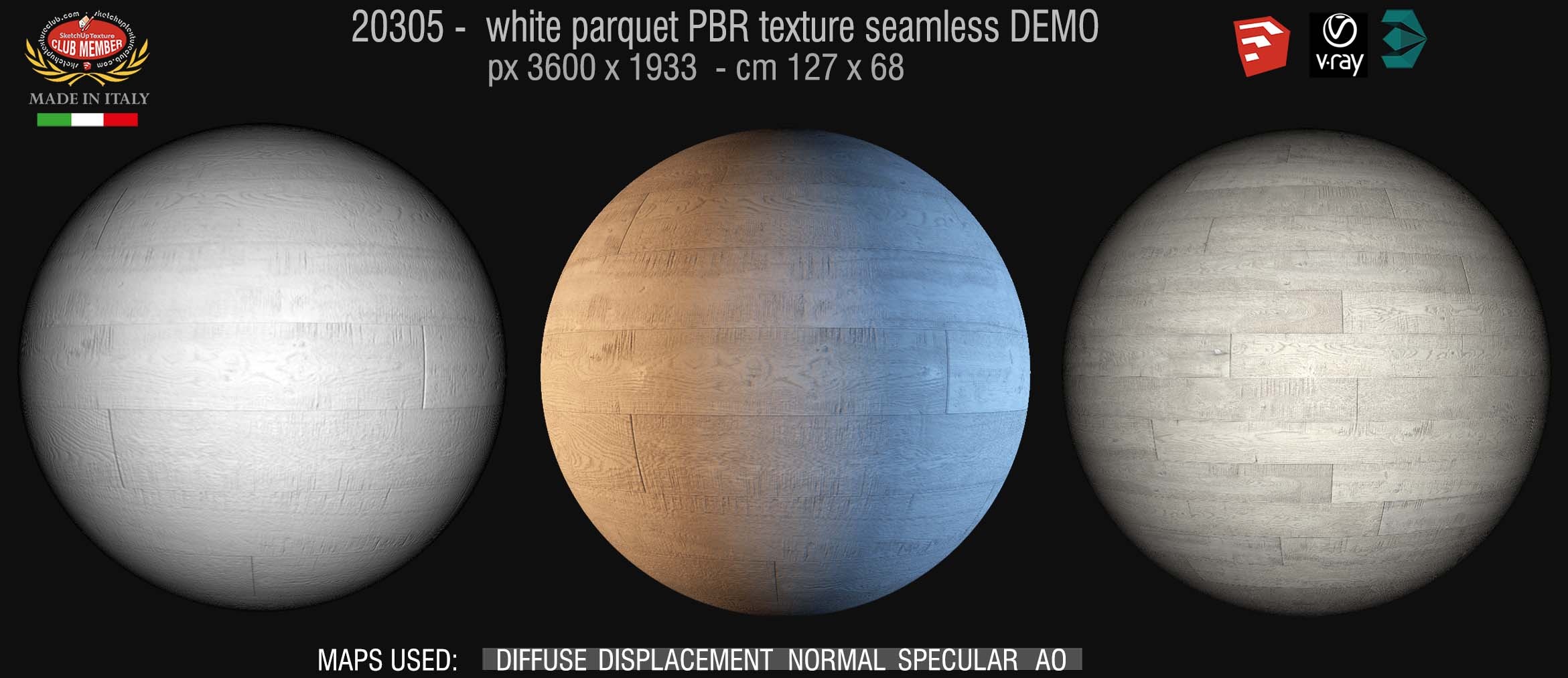 20305 white parquet PBR texture seamless DEMO