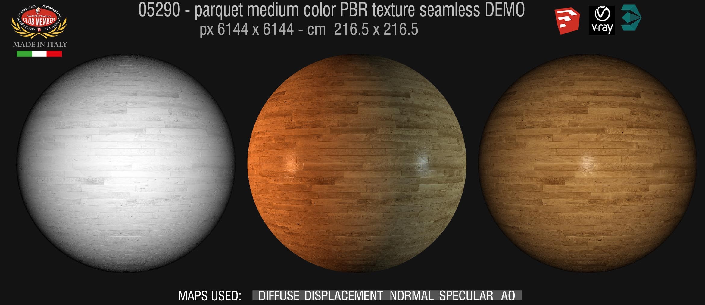05290 parquet medium color PBR texture seamless DEMO