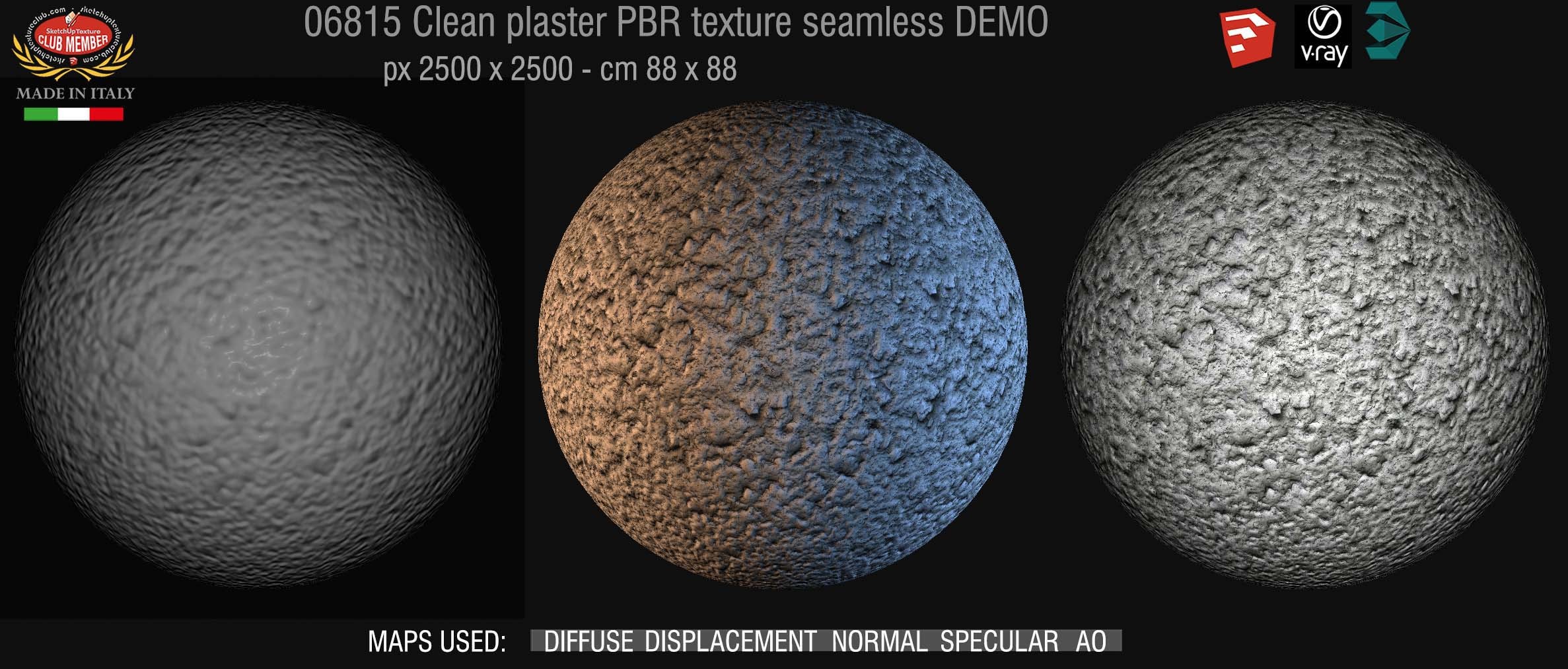 06815 Clean plaster PBR texture seamless DEMO