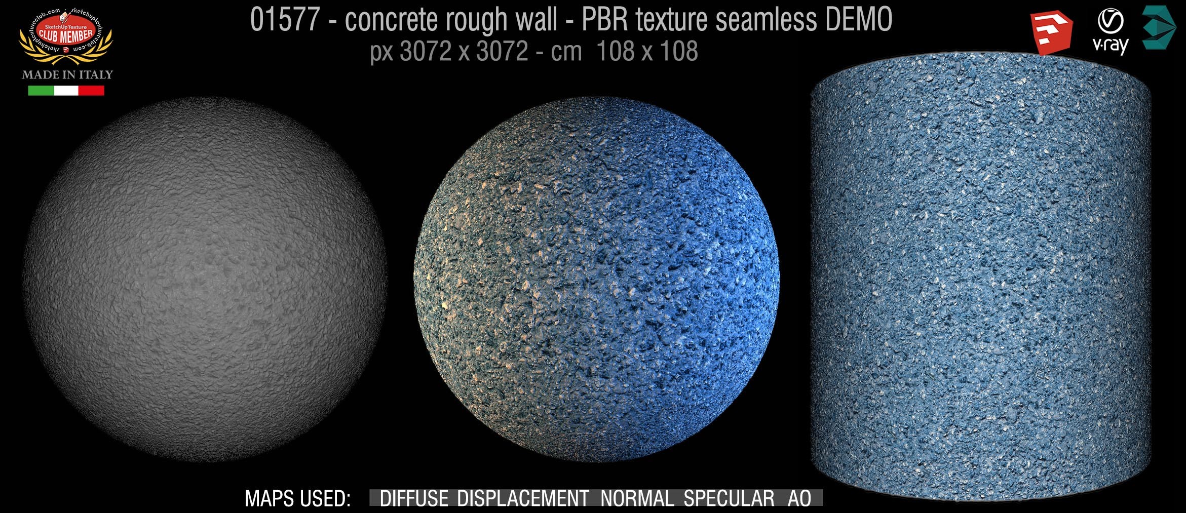 01577 concrete rough wall PBR texture seamless DEMO