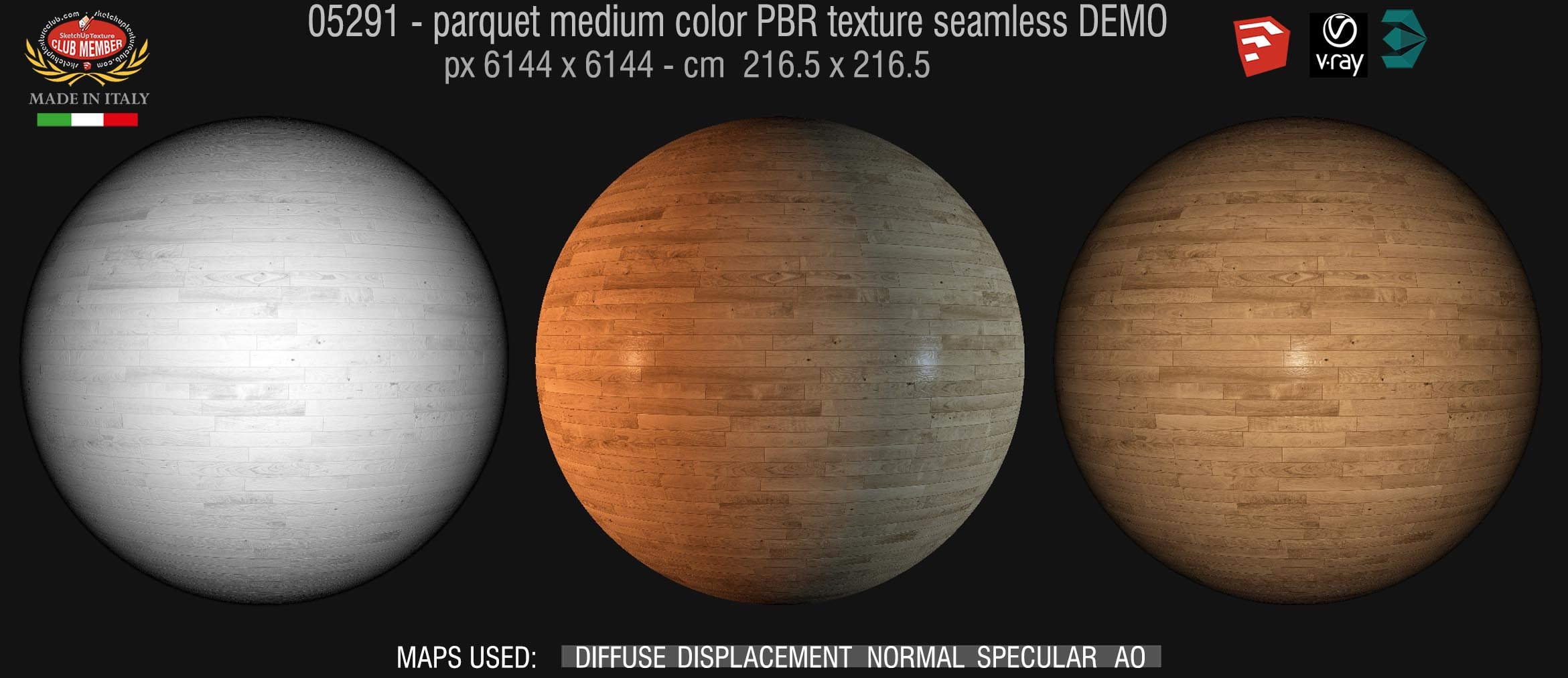 05291 parquet medium color PBR texture seamless DEMO