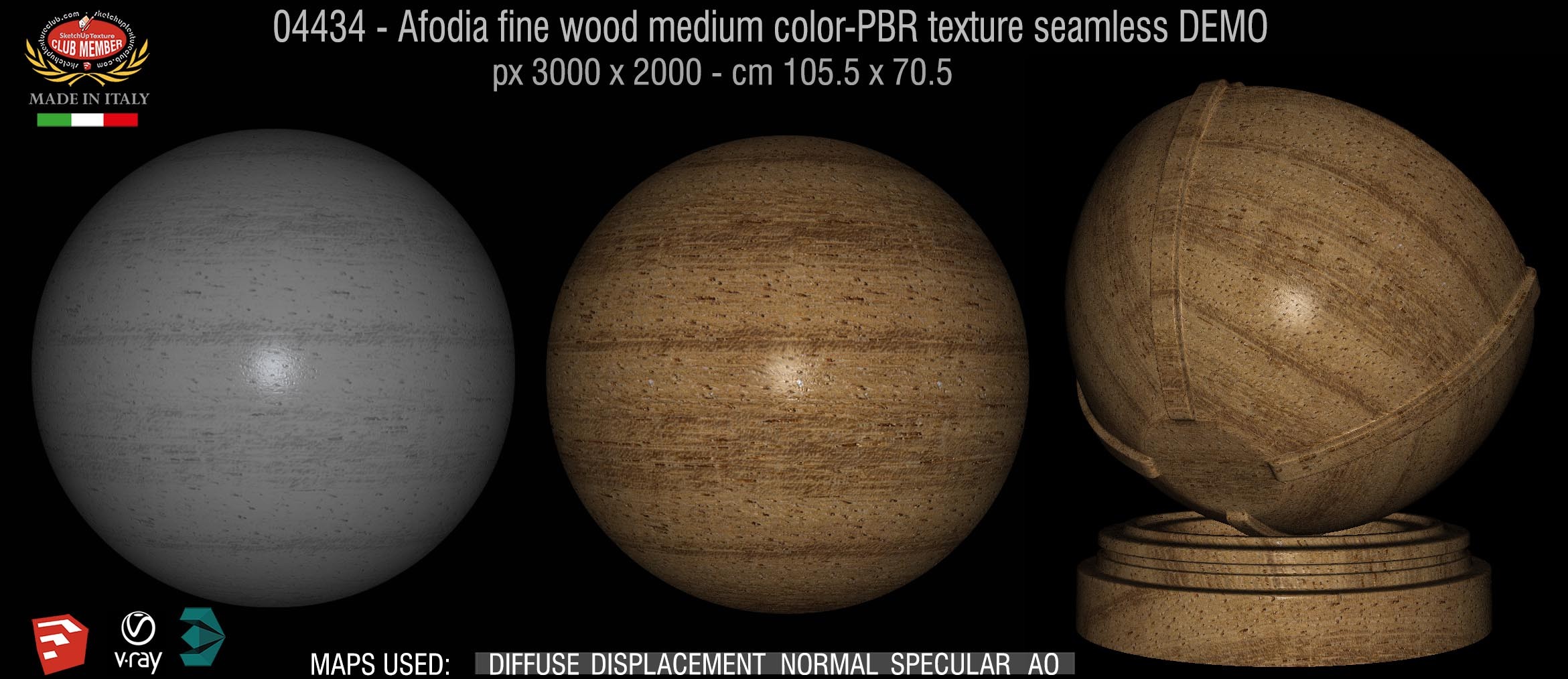 04434 Afodia fine wood medium color-PBR texture seamless DEMO