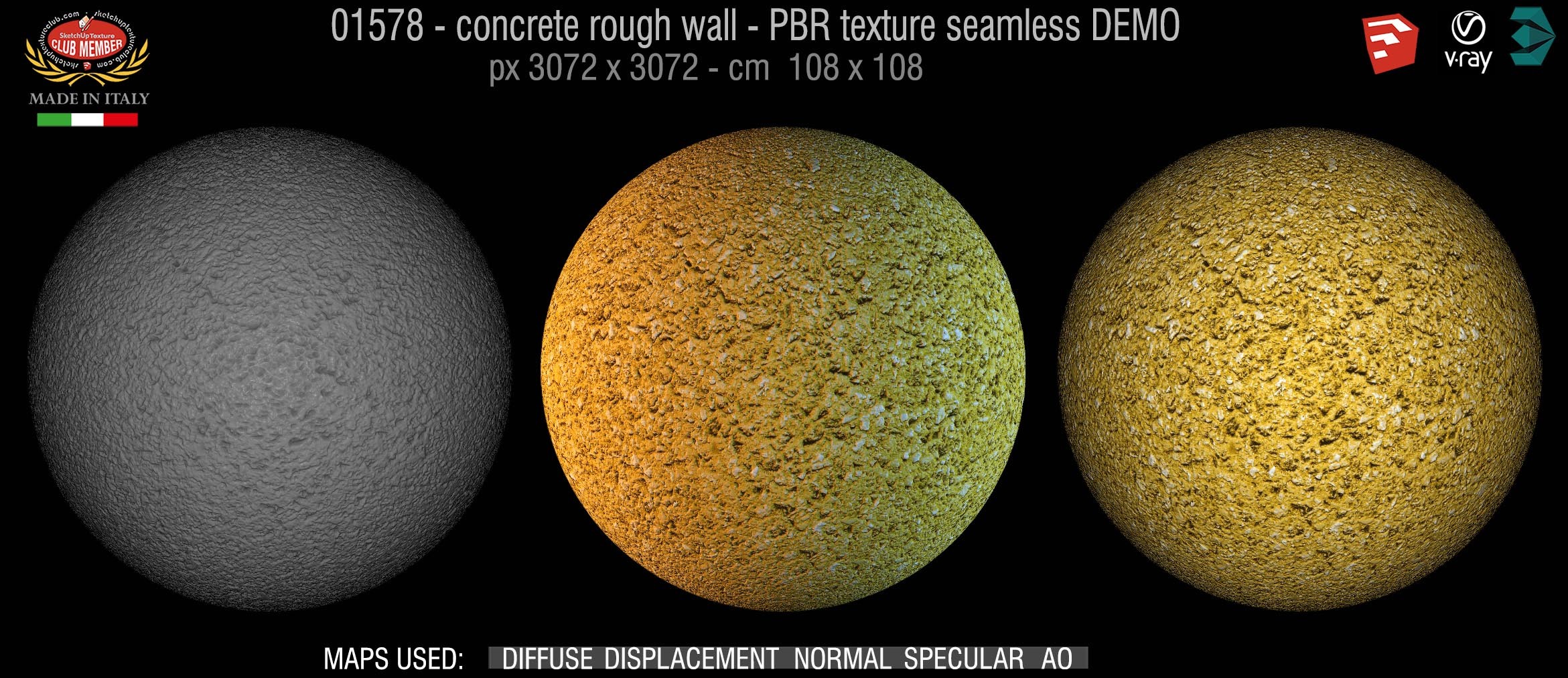 01578 concrete rough wall PBR texture seamless DEMO