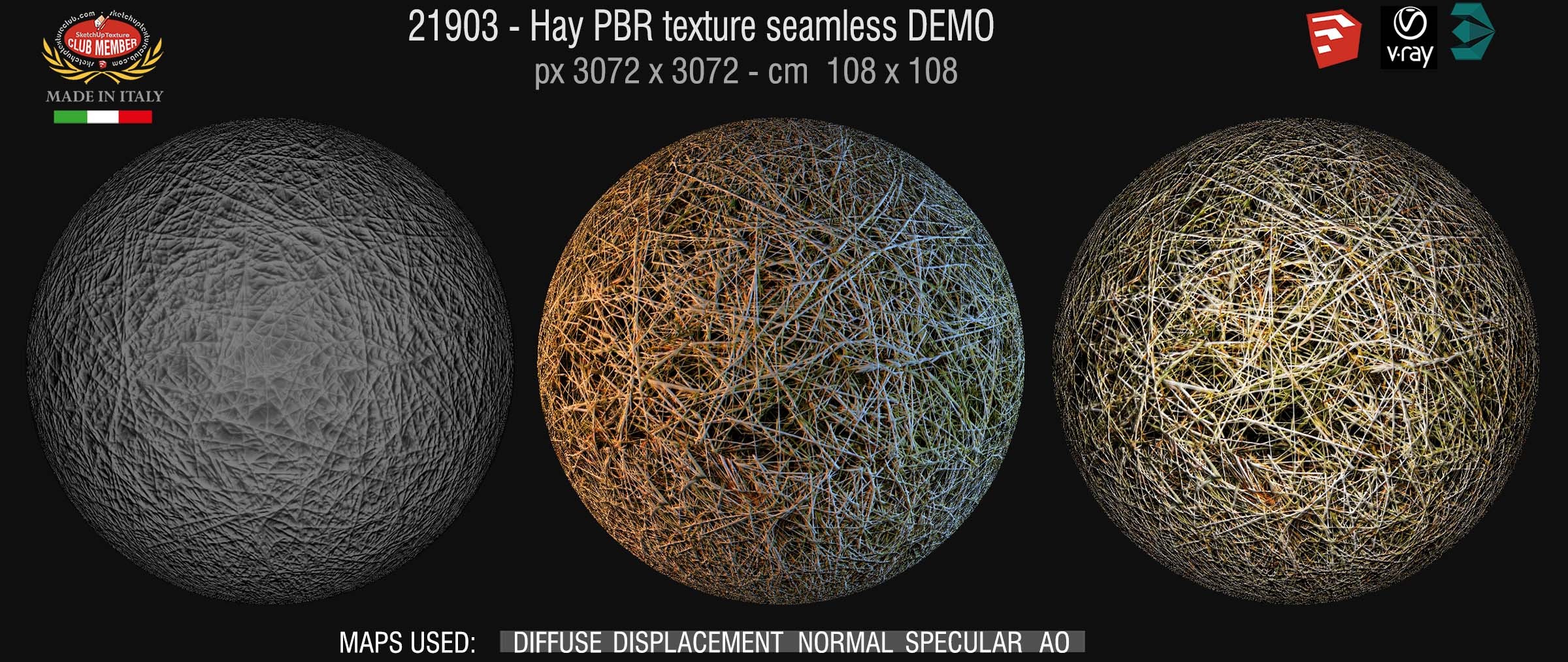 21903 hay PBR texture seamless DEMO