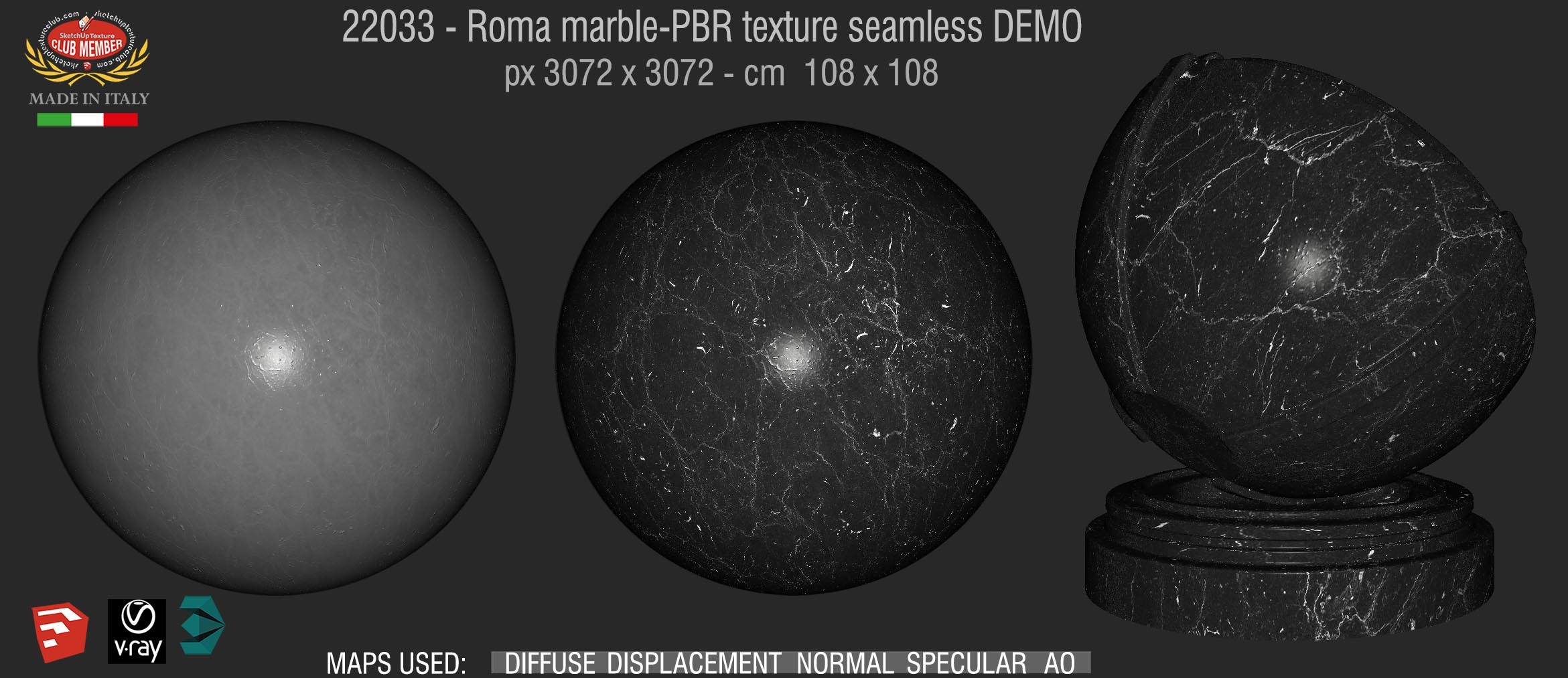 22033 Roma marble-PBR texture seamless DEMO