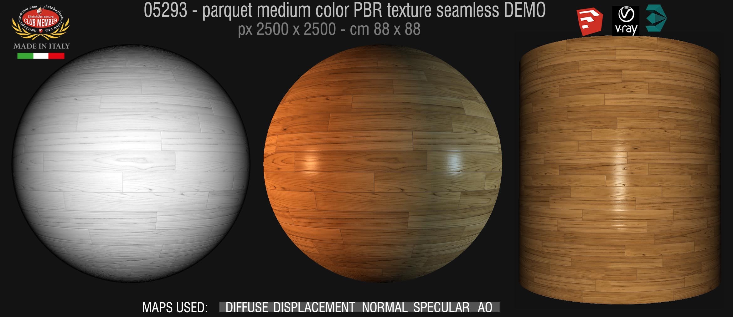 05293 parquet medium color PBR texture seamless DEMO