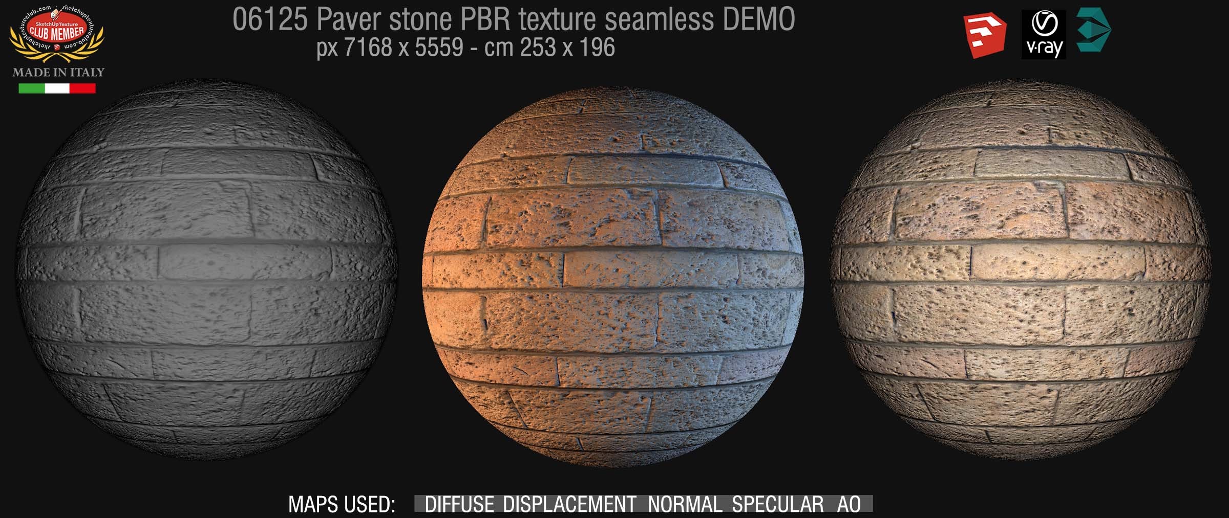 06125 paver stone PBR texture seamless DEMO