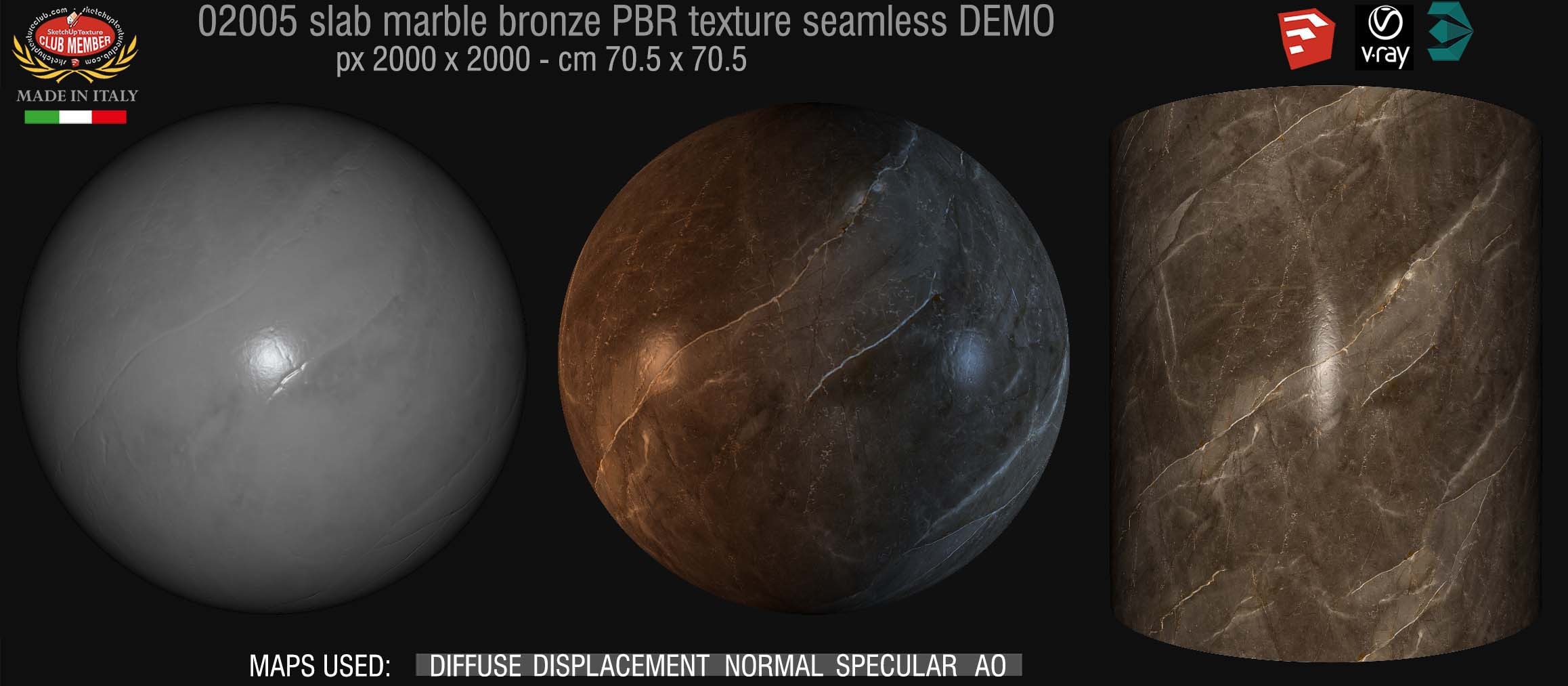 02005 slab marble bronze PBR texture seamless DEMO