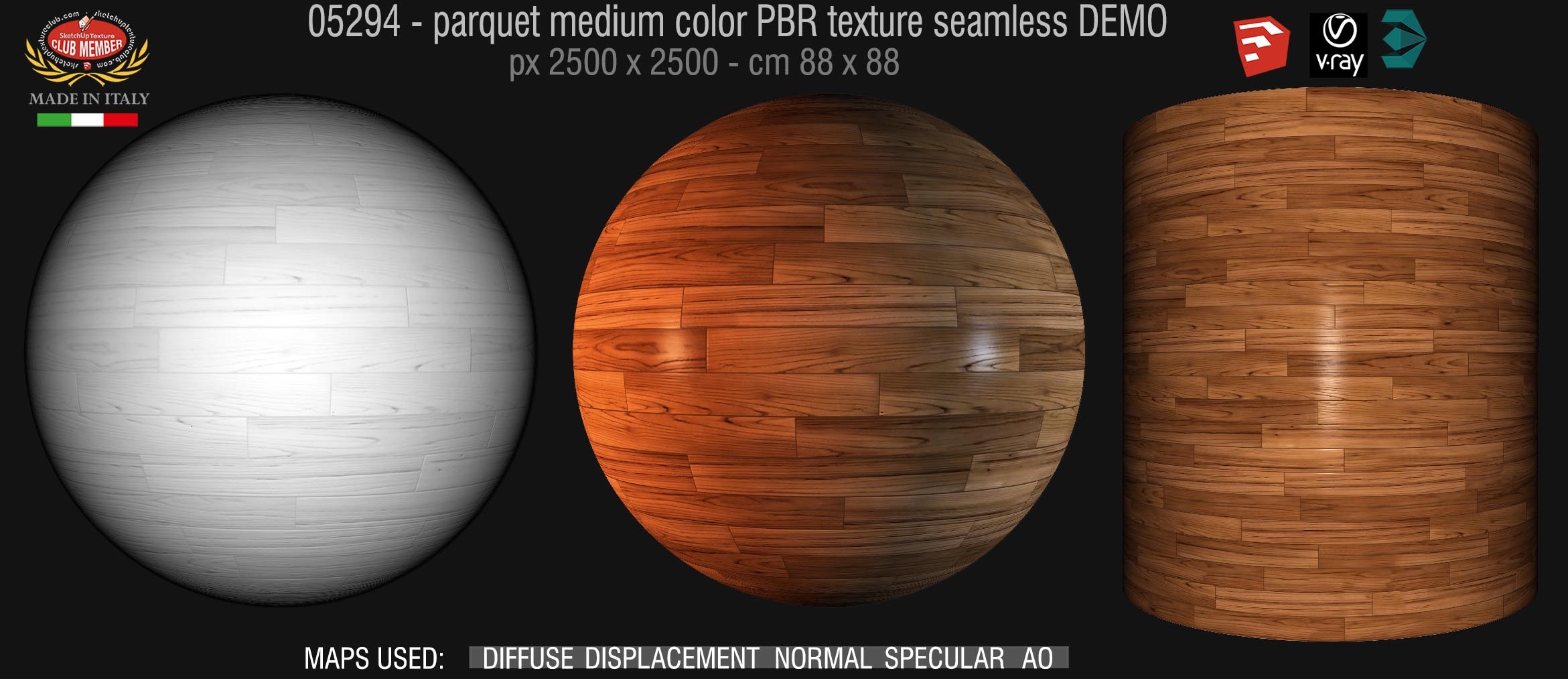 05294 parquet medium color PBR texture seamless DEMO