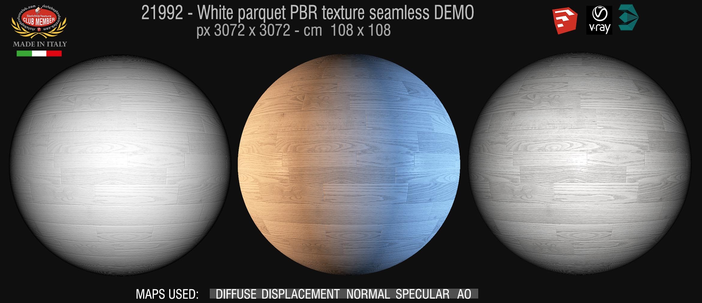 21992 white wood floor PBR texture seamless DEMO