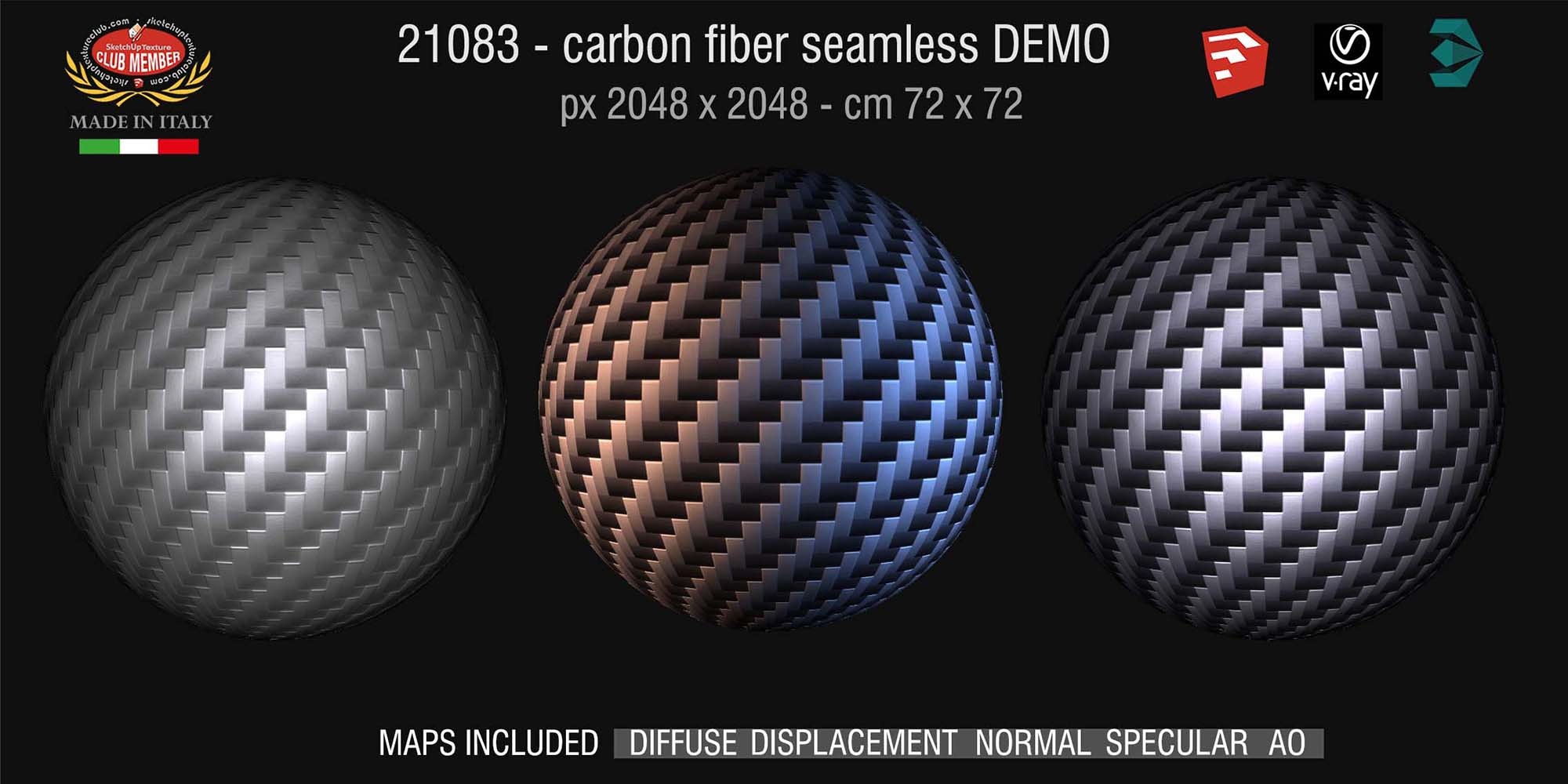 21083 carbon fiber fabrics PBR textures seamless DEMO