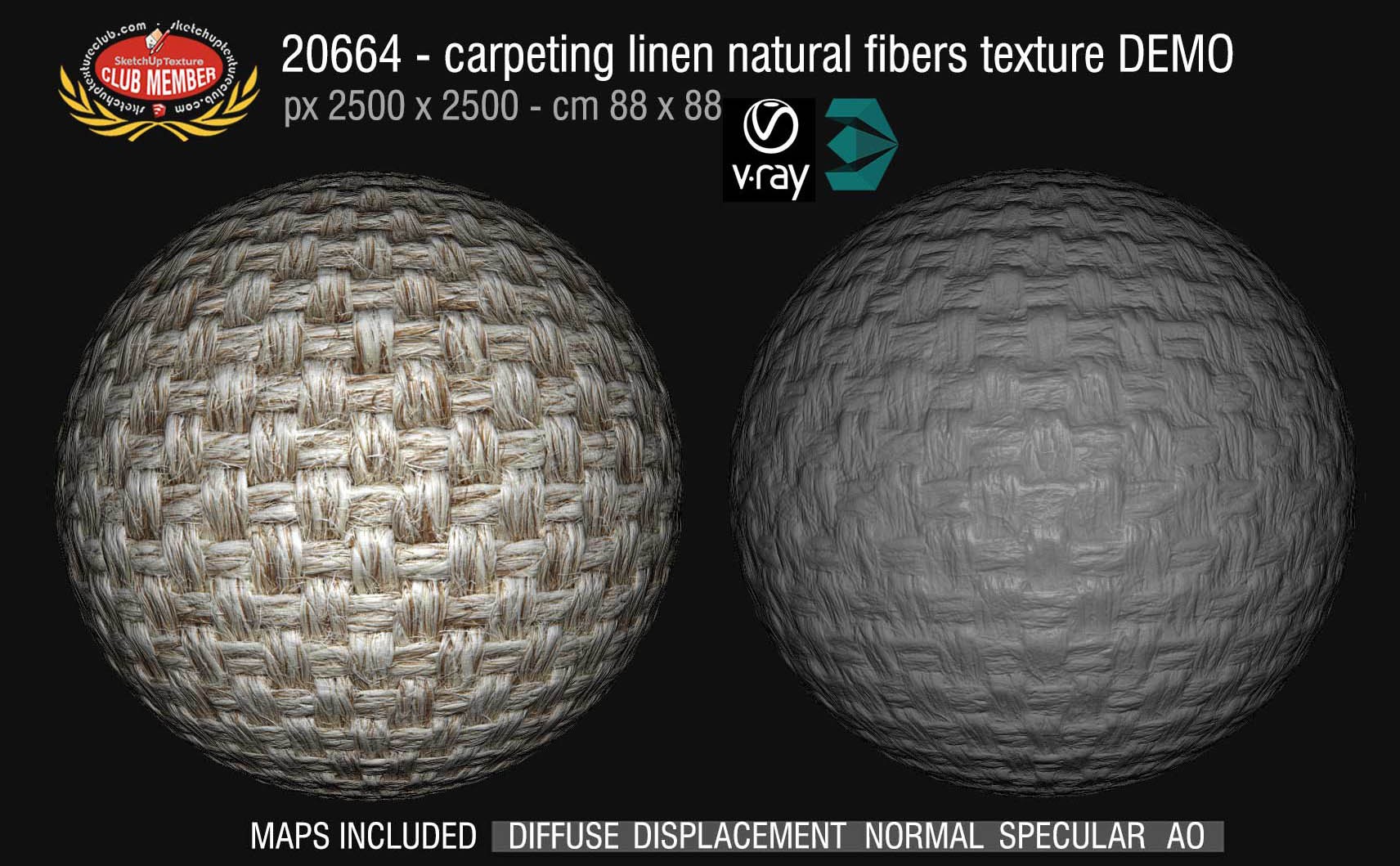 20664 Carpeting linen natural fibers texture DEMO