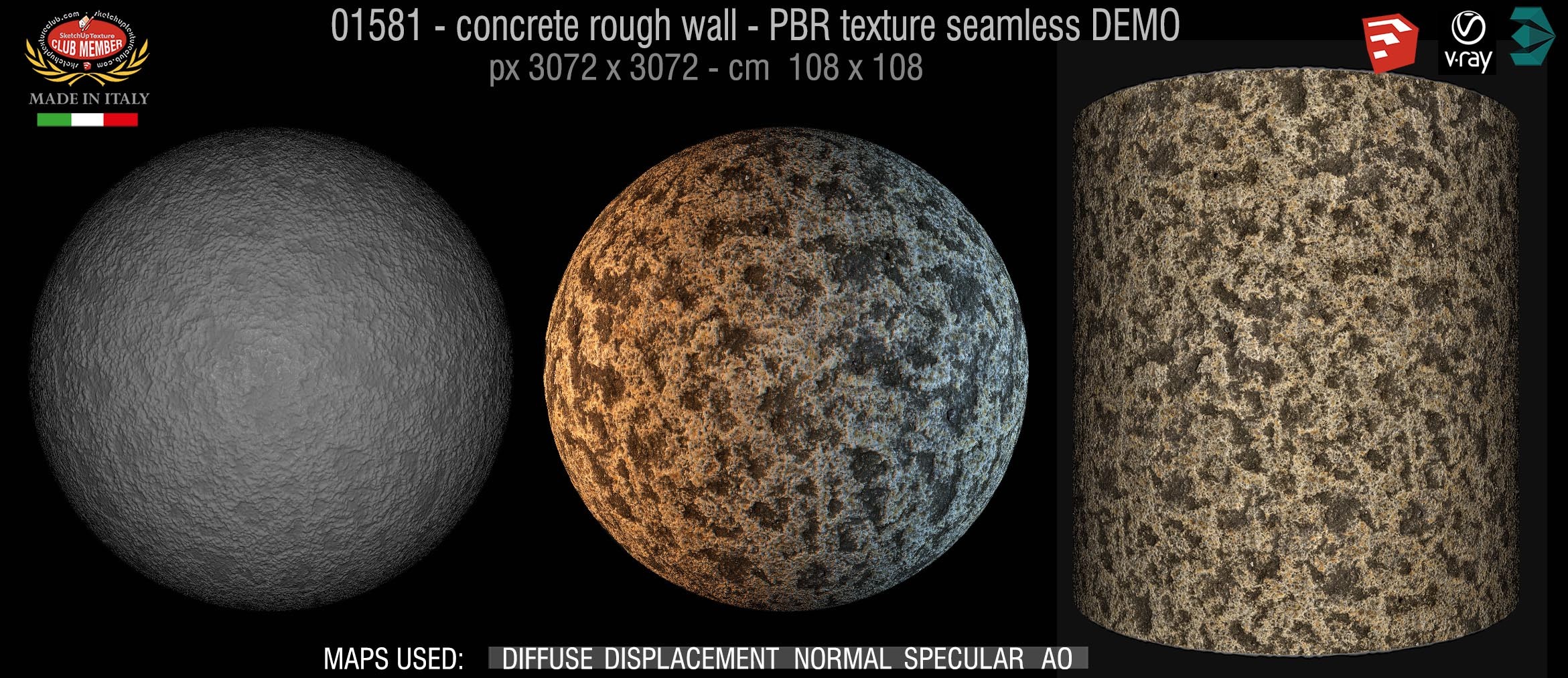 01581 concrete rough wall PBR texture seamless DEMO