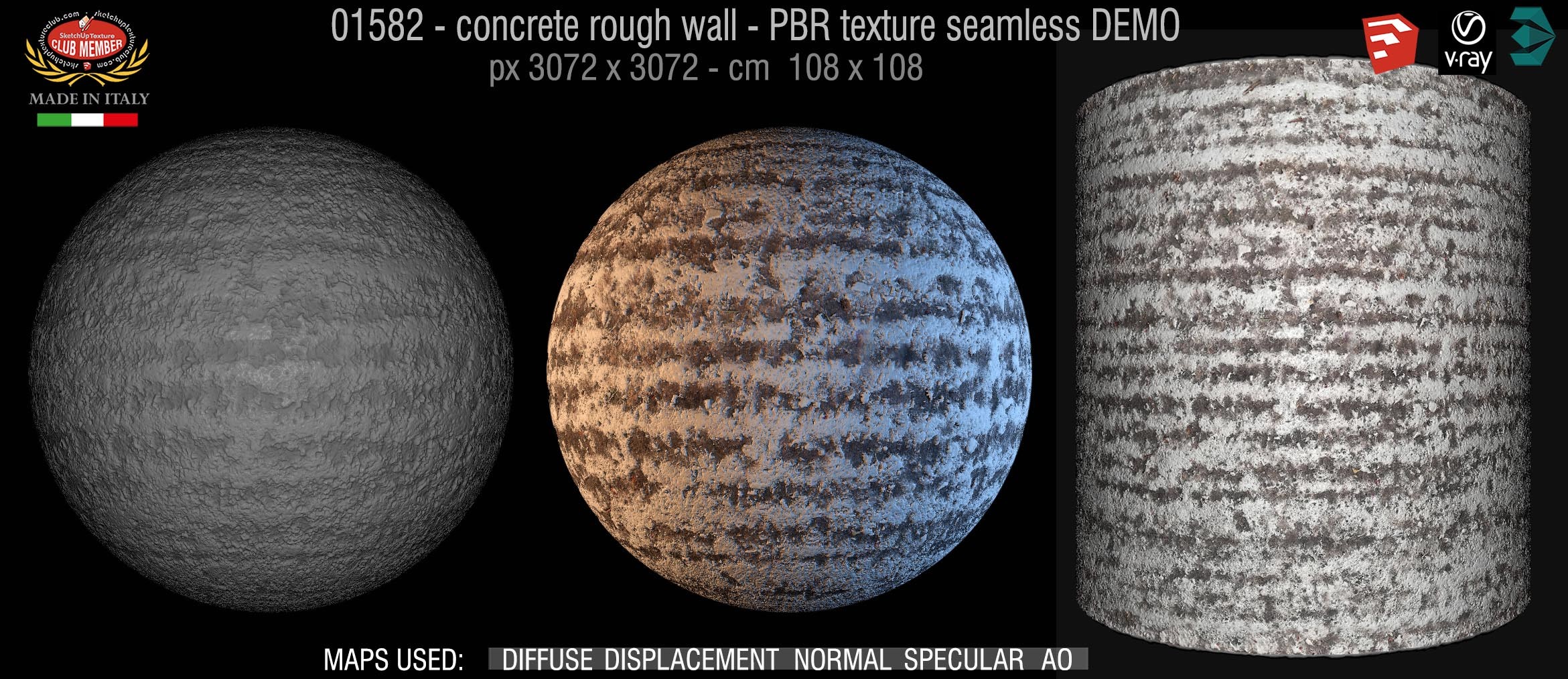 01582 concrete rough wall PBR texture seamless DEMO