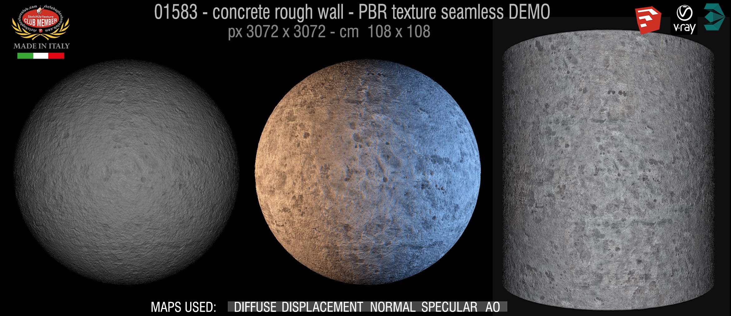 01583 concrete rough wall PBR texture seamless DEMO