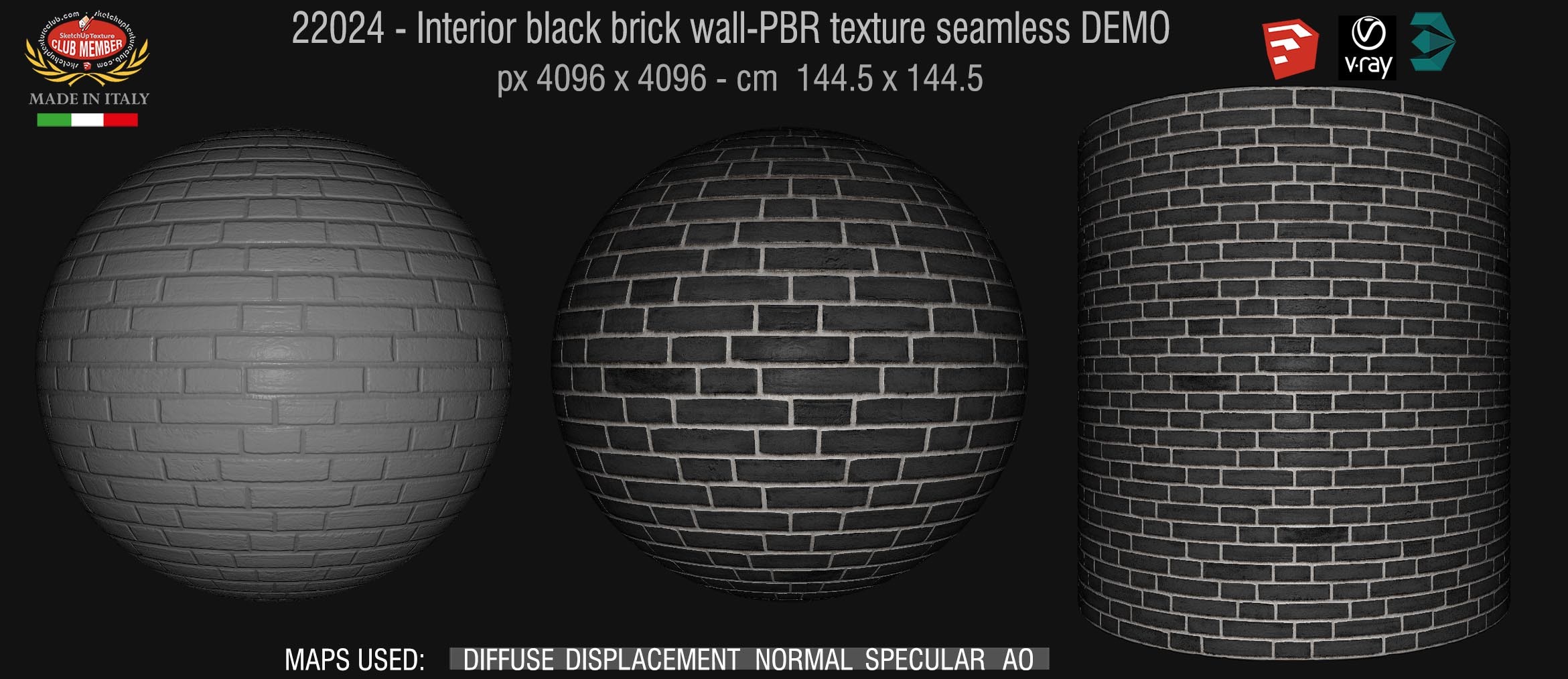 22024 interior black brick wall PBR texture-seamless DEMO