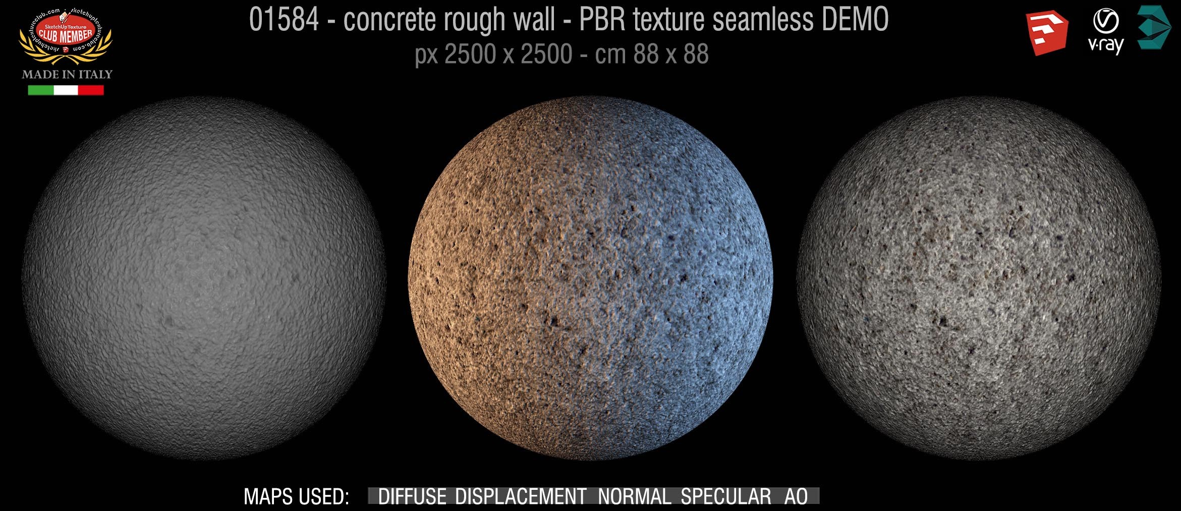 01584 concrete rough wall PBR texture seamless DEMO
